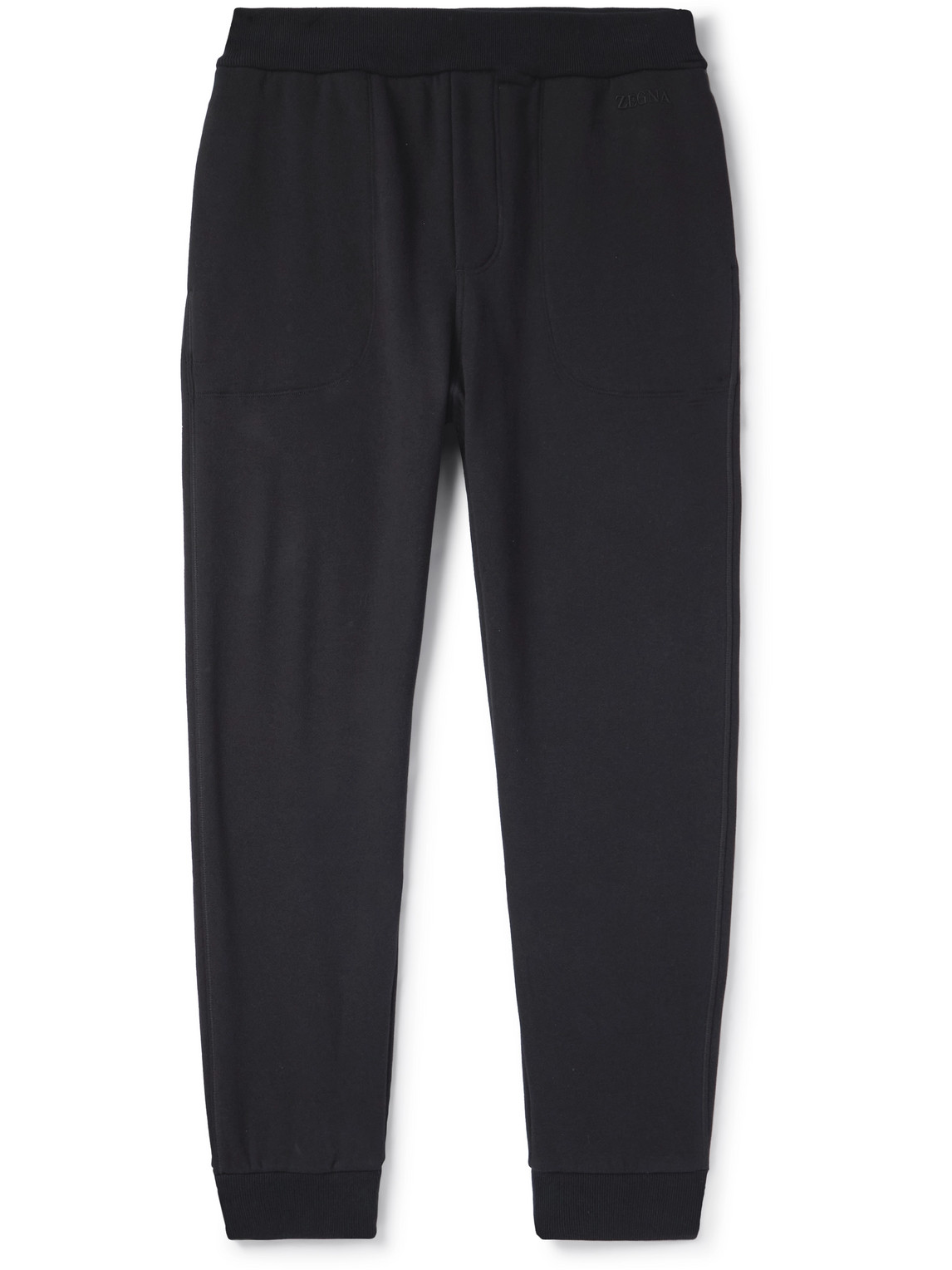 Tapered Logo-Embroidered Cotton-Blend Jersey Sweatpants