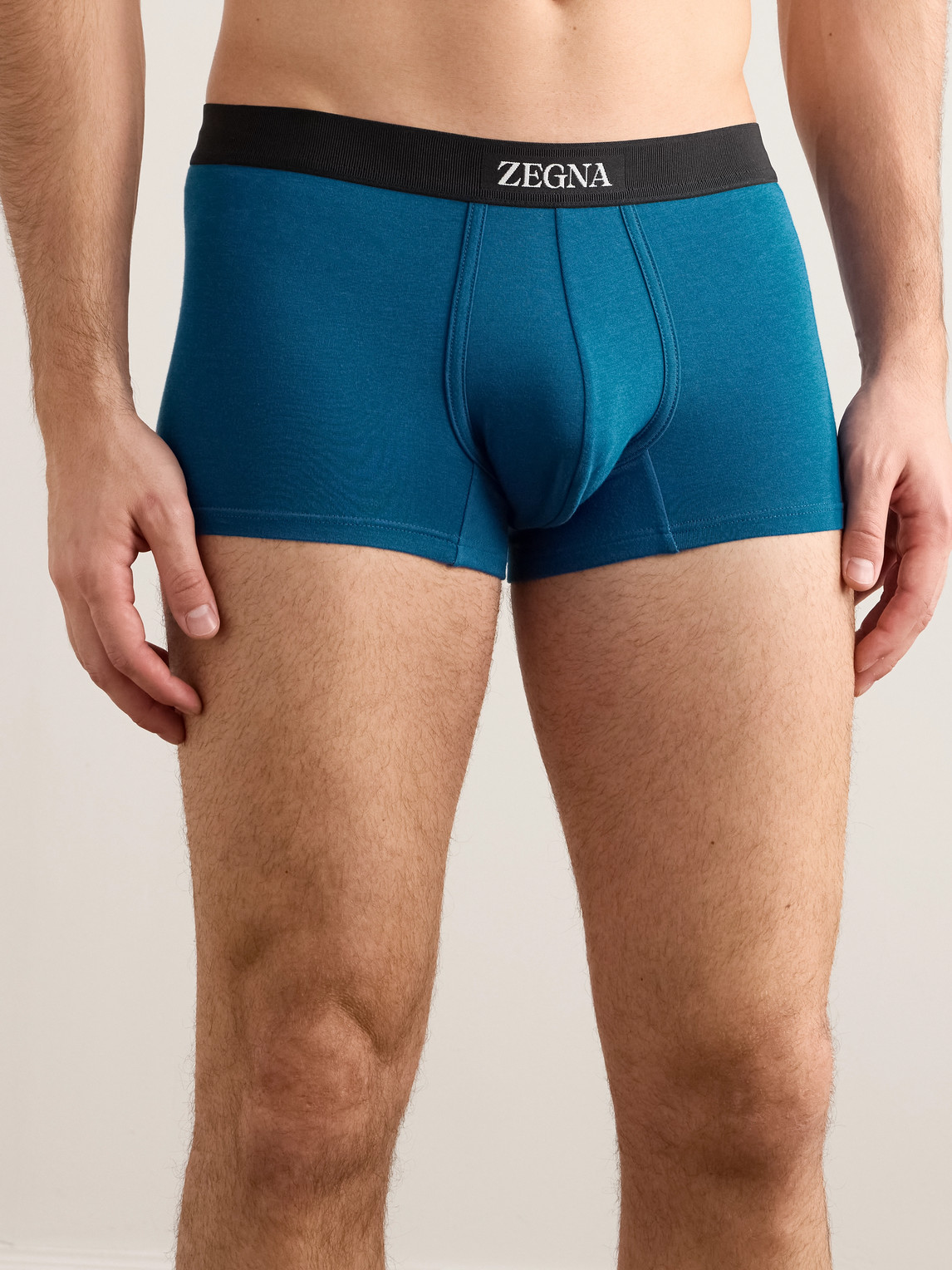 ZEGNA STRETCH-COTTON BOXER BRIEFS