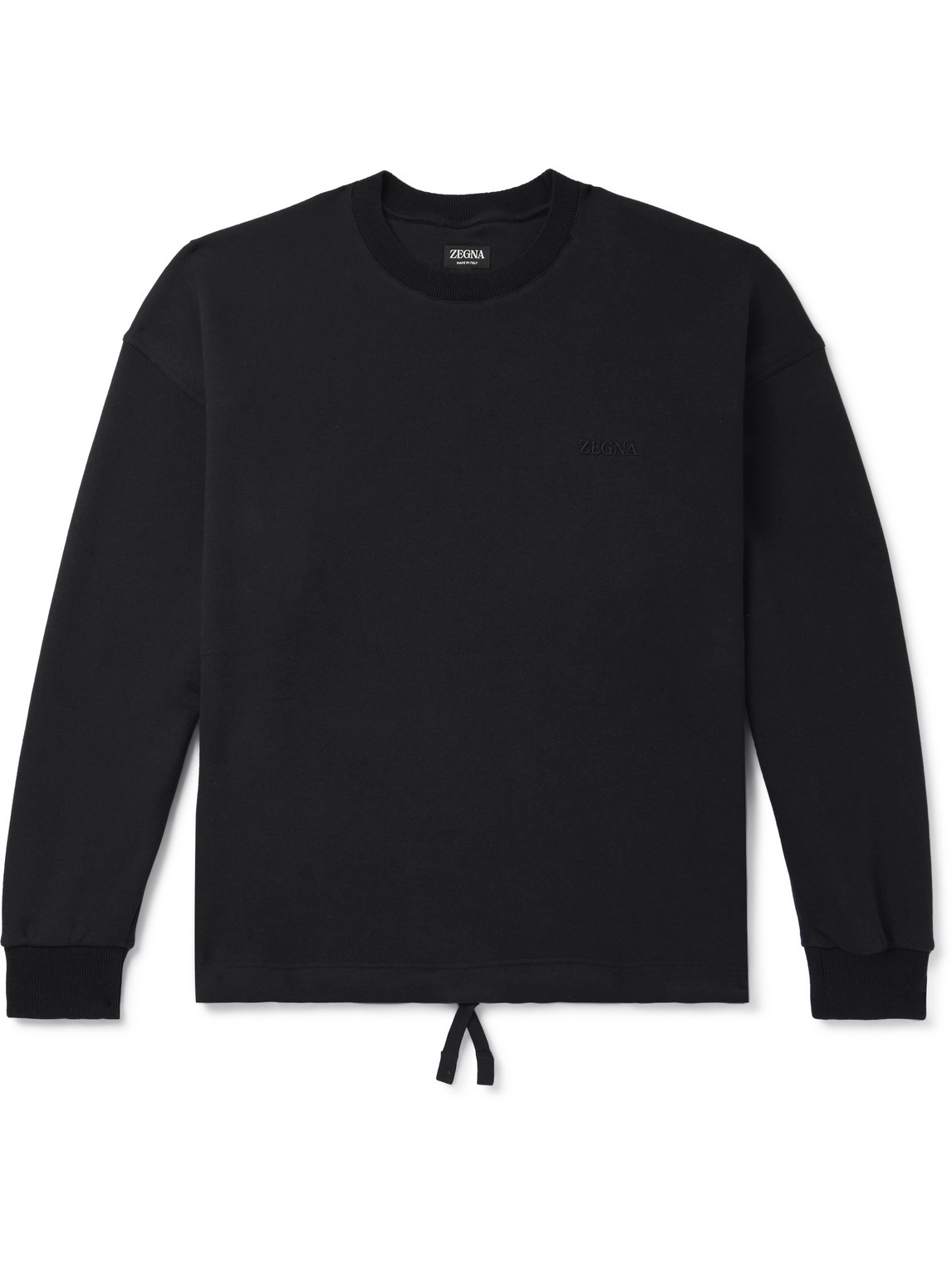 Logo-Embroidered Cotton-Blend Jersey Sweatshirt