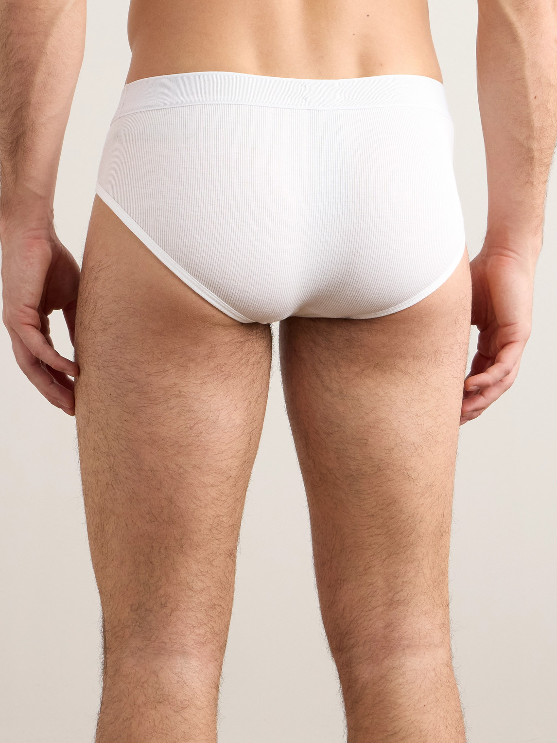 ZEGNA RIBBED COTTON AND MODAL-BLEND BRIEFS