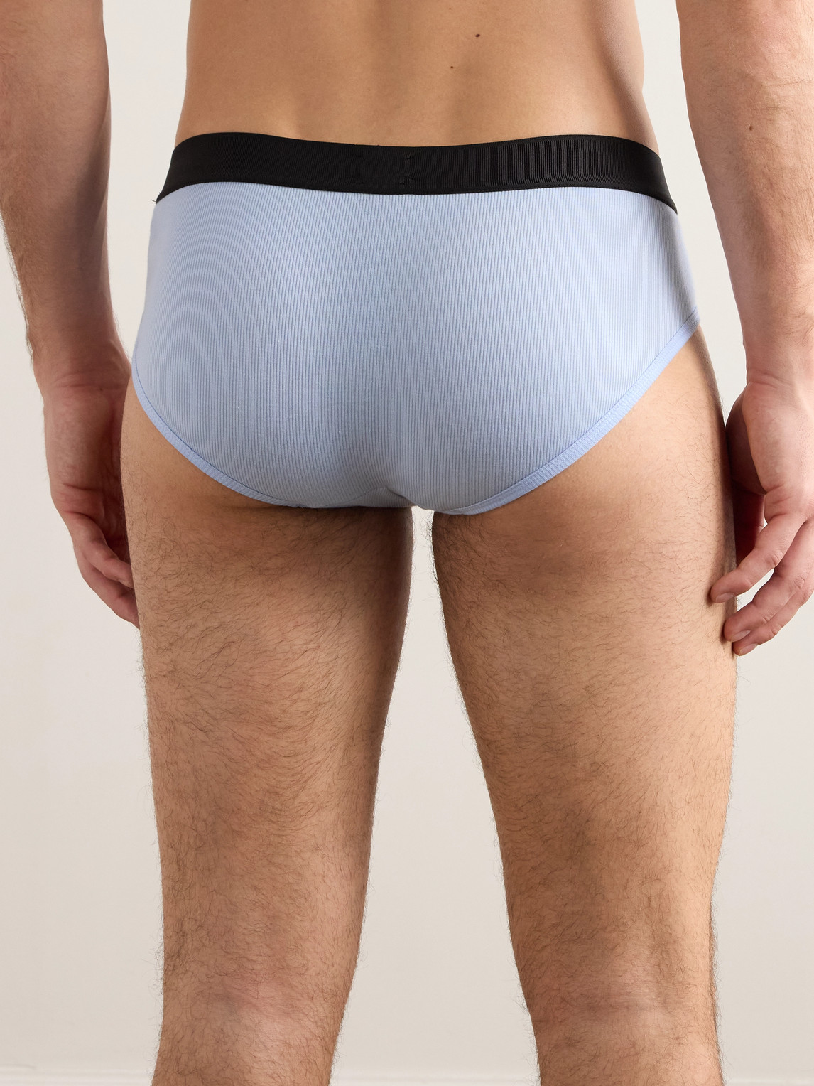 ZEGNA RIBBED COTTON AND MODAL-BLEND BRIEFS