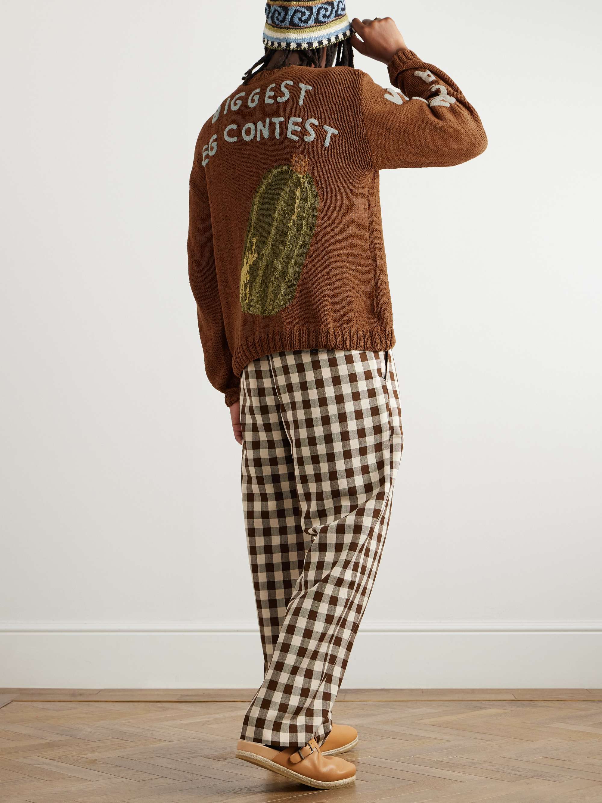 STORY MFG. Twinsun Appliquéd Jacquard-Knit Organic Cotton