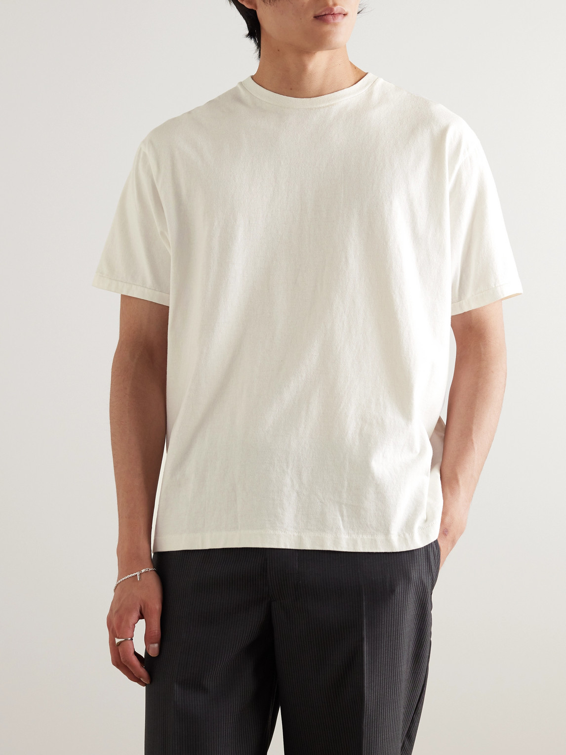 Shop Ssam Organic Cotton-jersey T-shirt In White