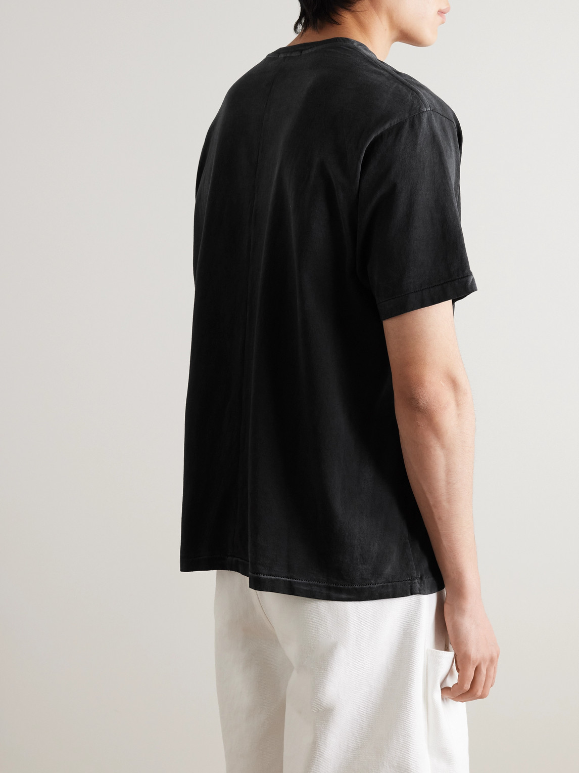 Shop Ssam Organic Cotton-jersey T-shirt In Black