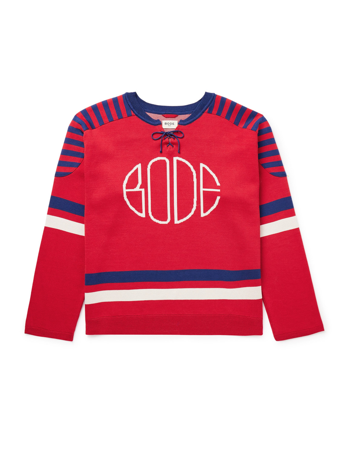 Bode Rink Sweater In Red
