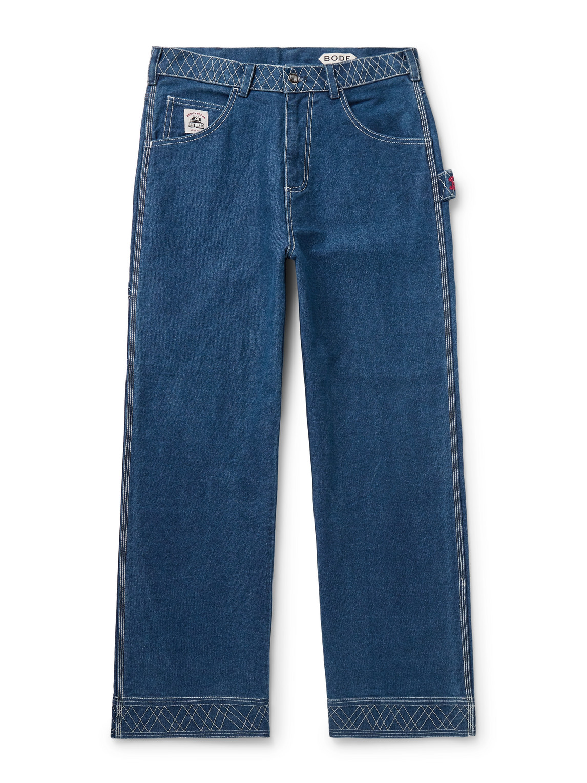 Knolly Brook Straight-Leg Embroidered Jeans