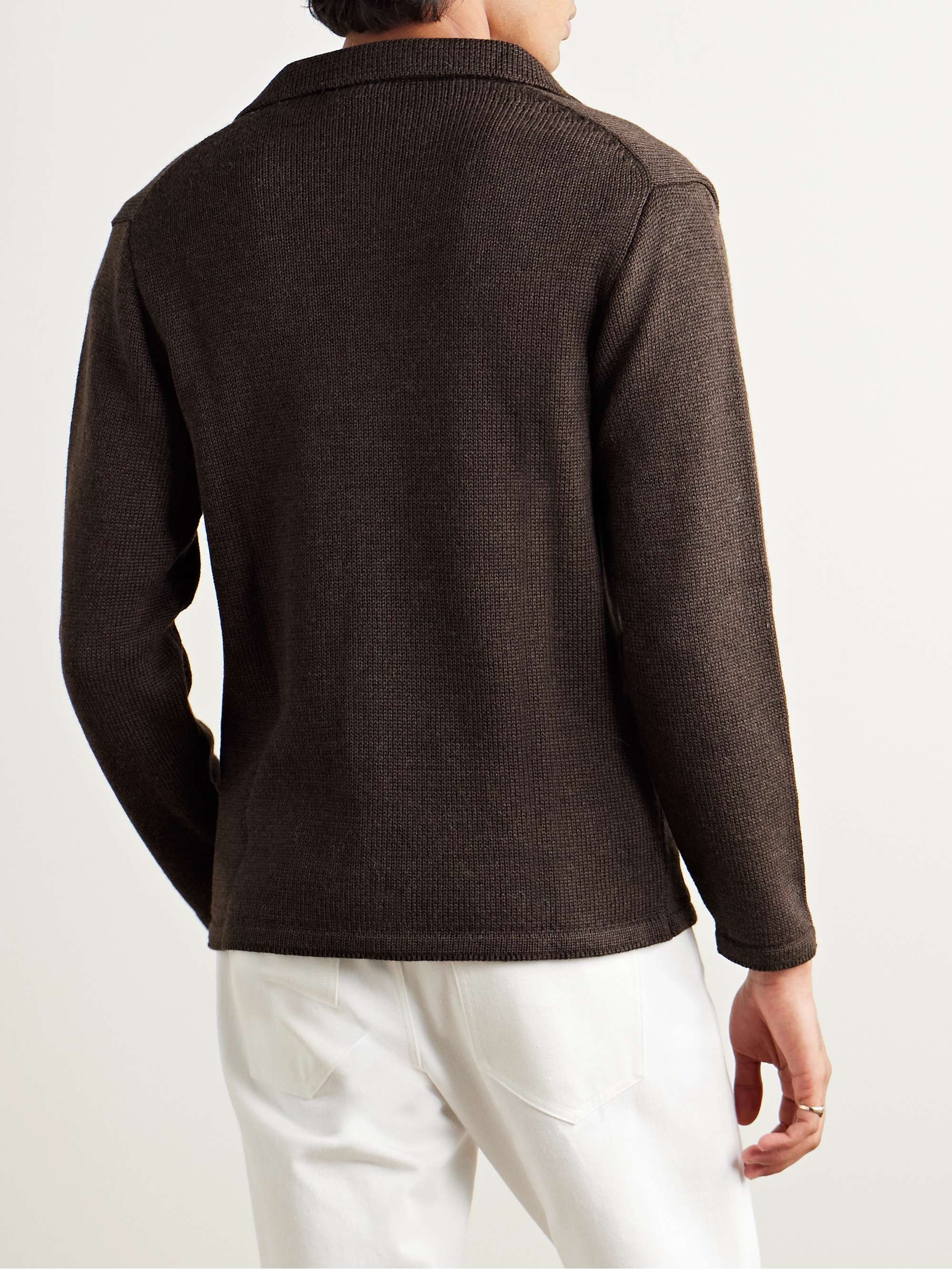 INIS MEÁIN Pub Merino Wool, Alpaca and Silk-Blend Jacket