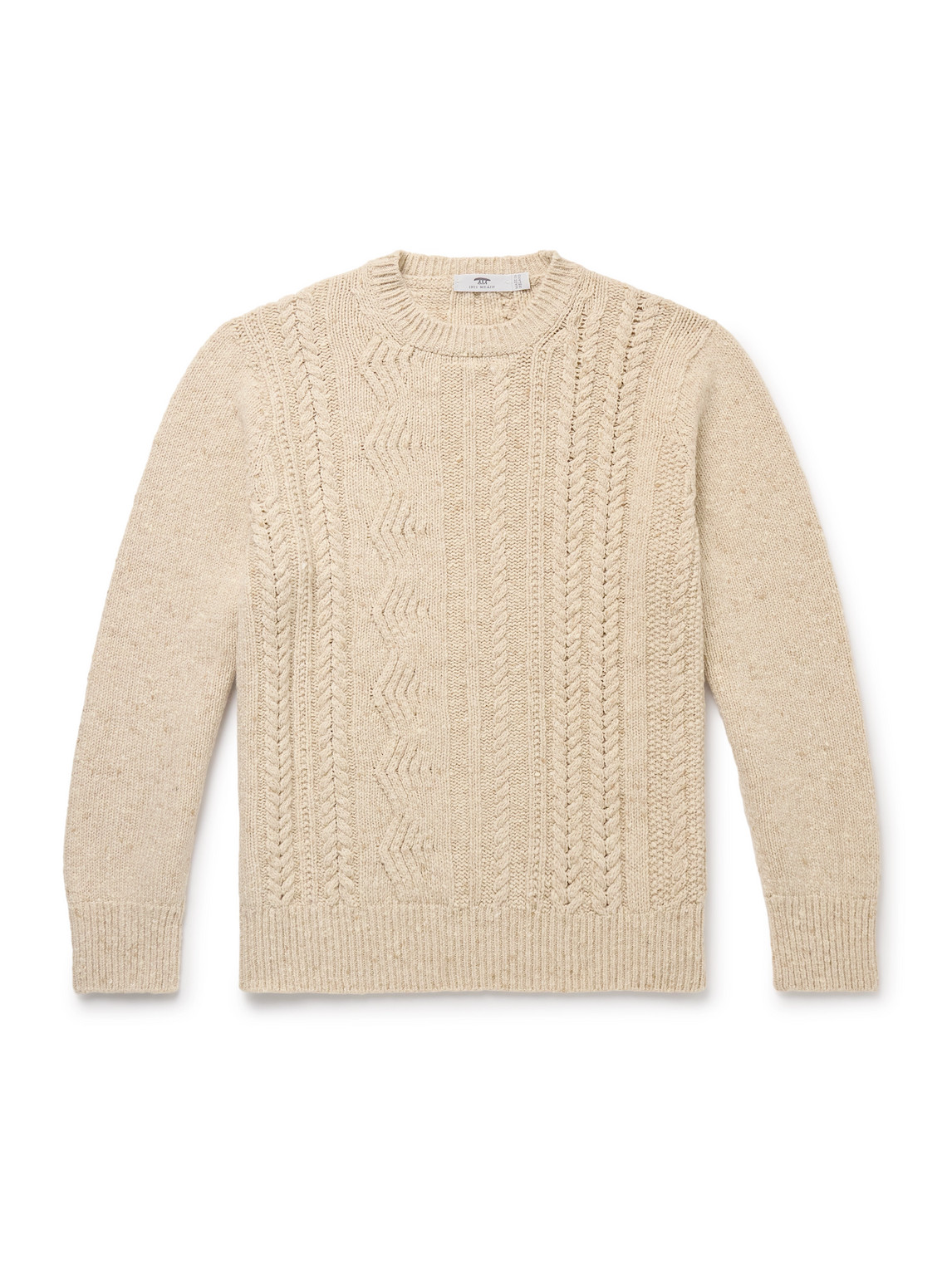 Inis Meáin Ridge Cable-Knit Merino Wool and Cashmere-Blend Sweater