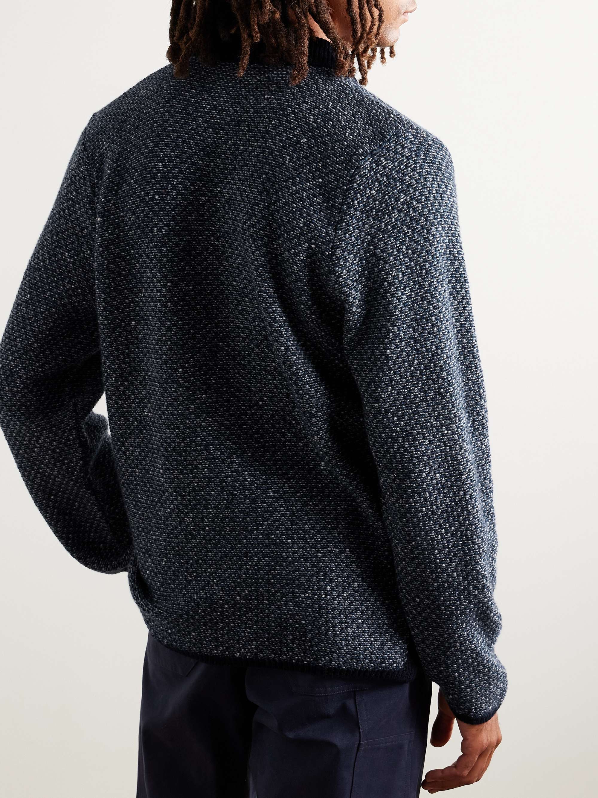 INIS MEÁIN Donegal Merino Wool and Cashmere-Blend Shirt Jacket