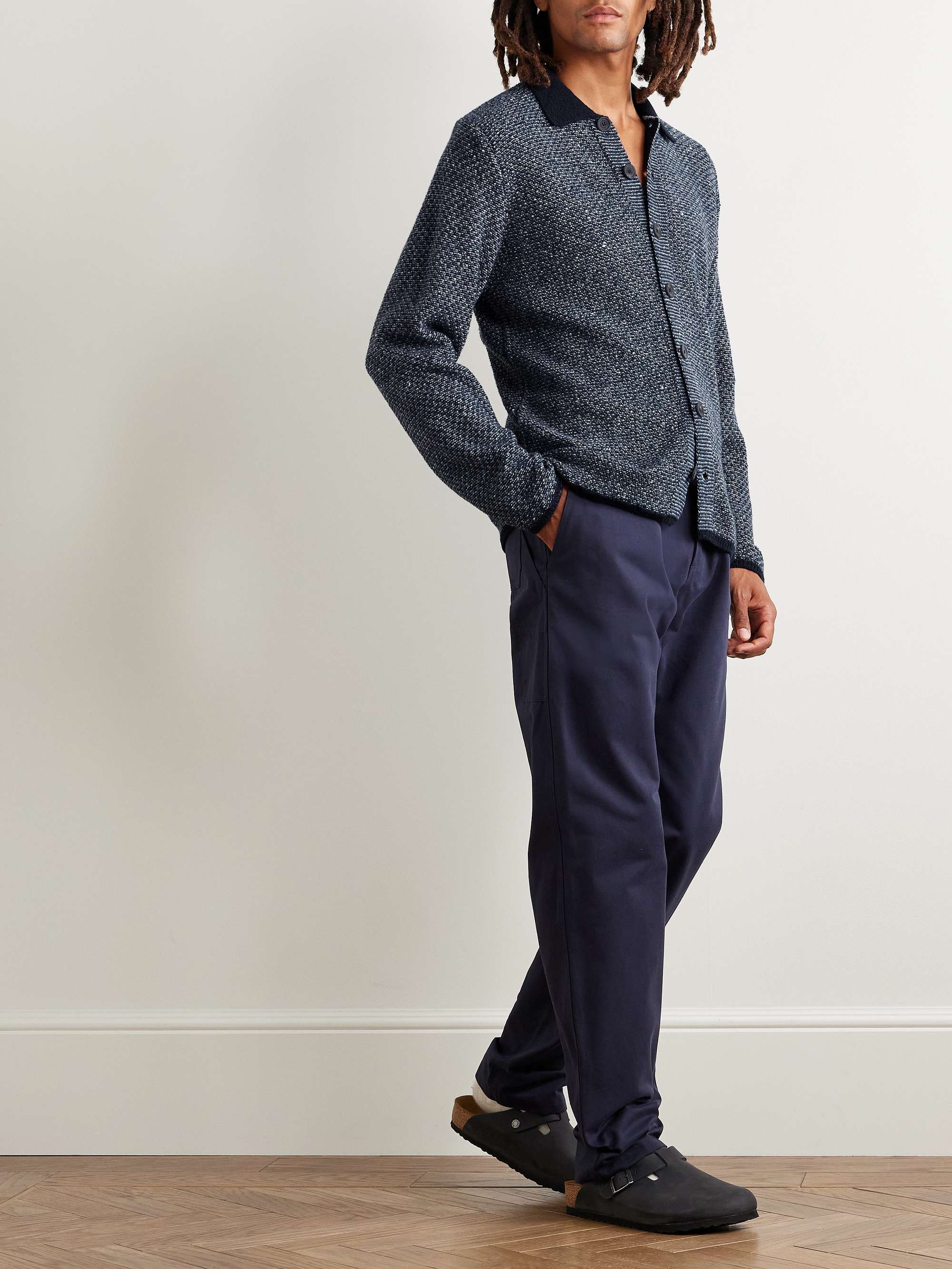 INIS MEÁIN Donegal Merino Wool and Cashmere-Blend Shirt Jacket