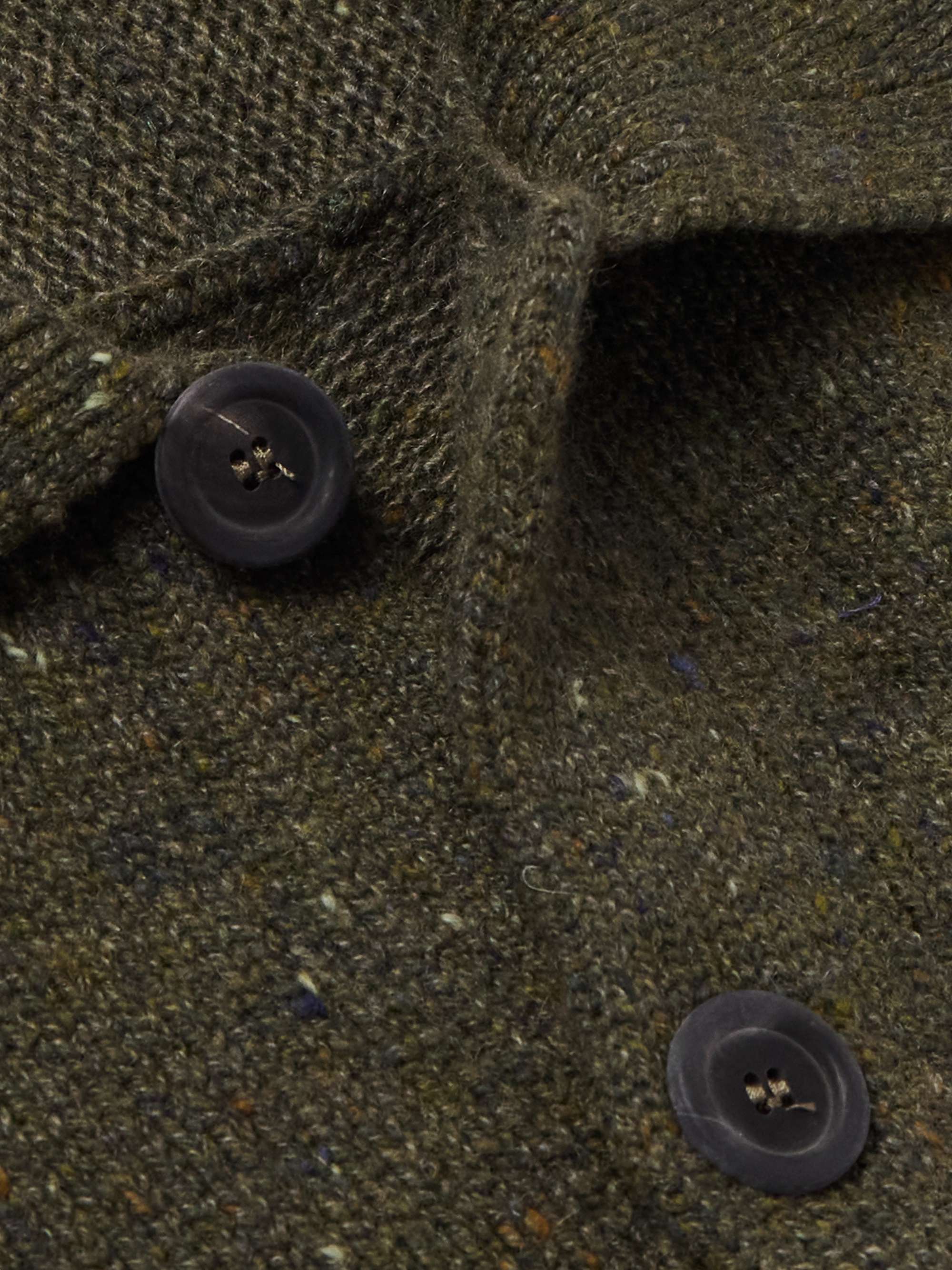 INIS MEÁIN Carpenter's Donegal Merino Wool and Cashmere-Blend Cardigan