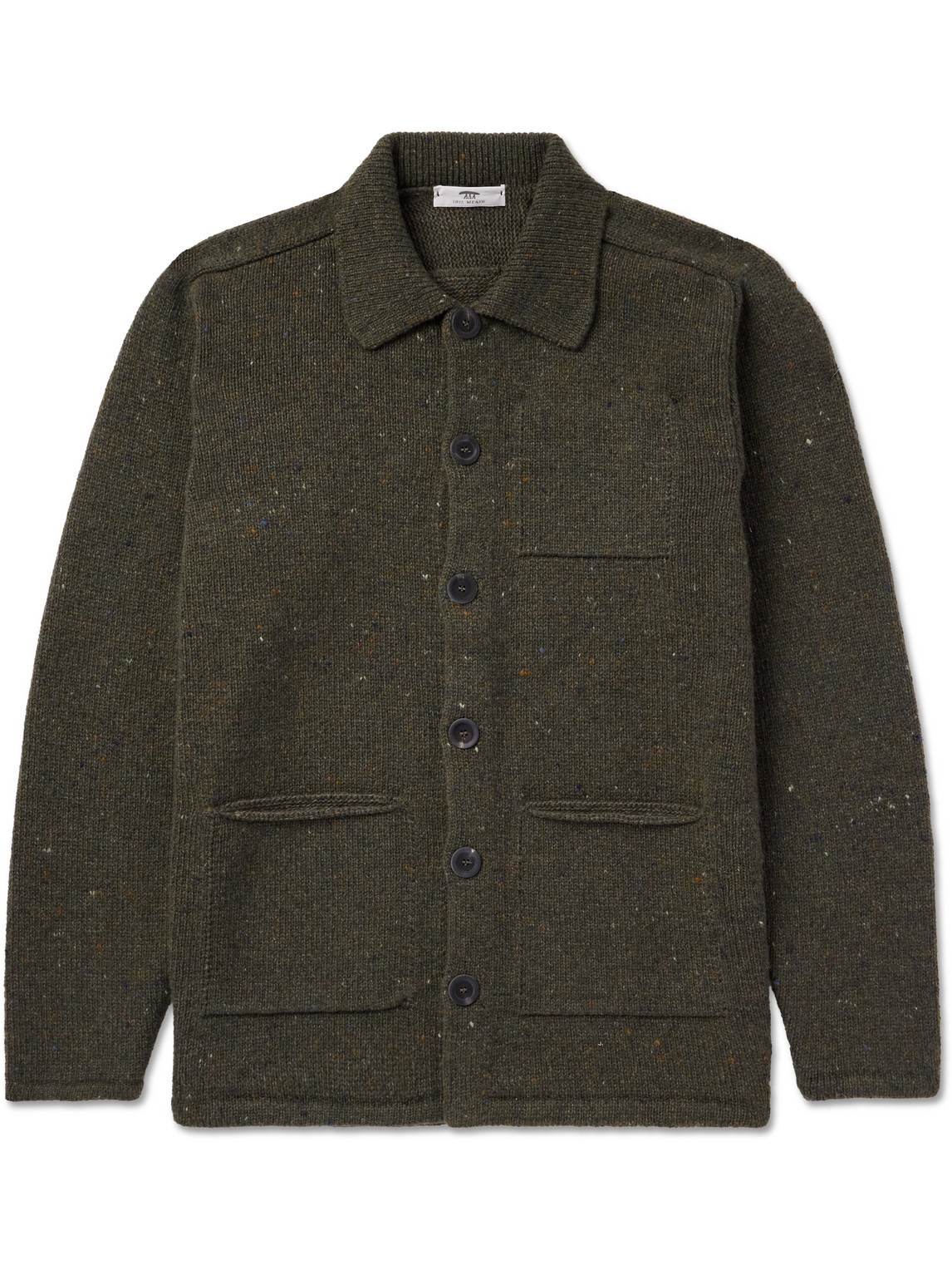 Inis Meáin Carpenters Merino Wool and Cashmere-Blend Cardigan
