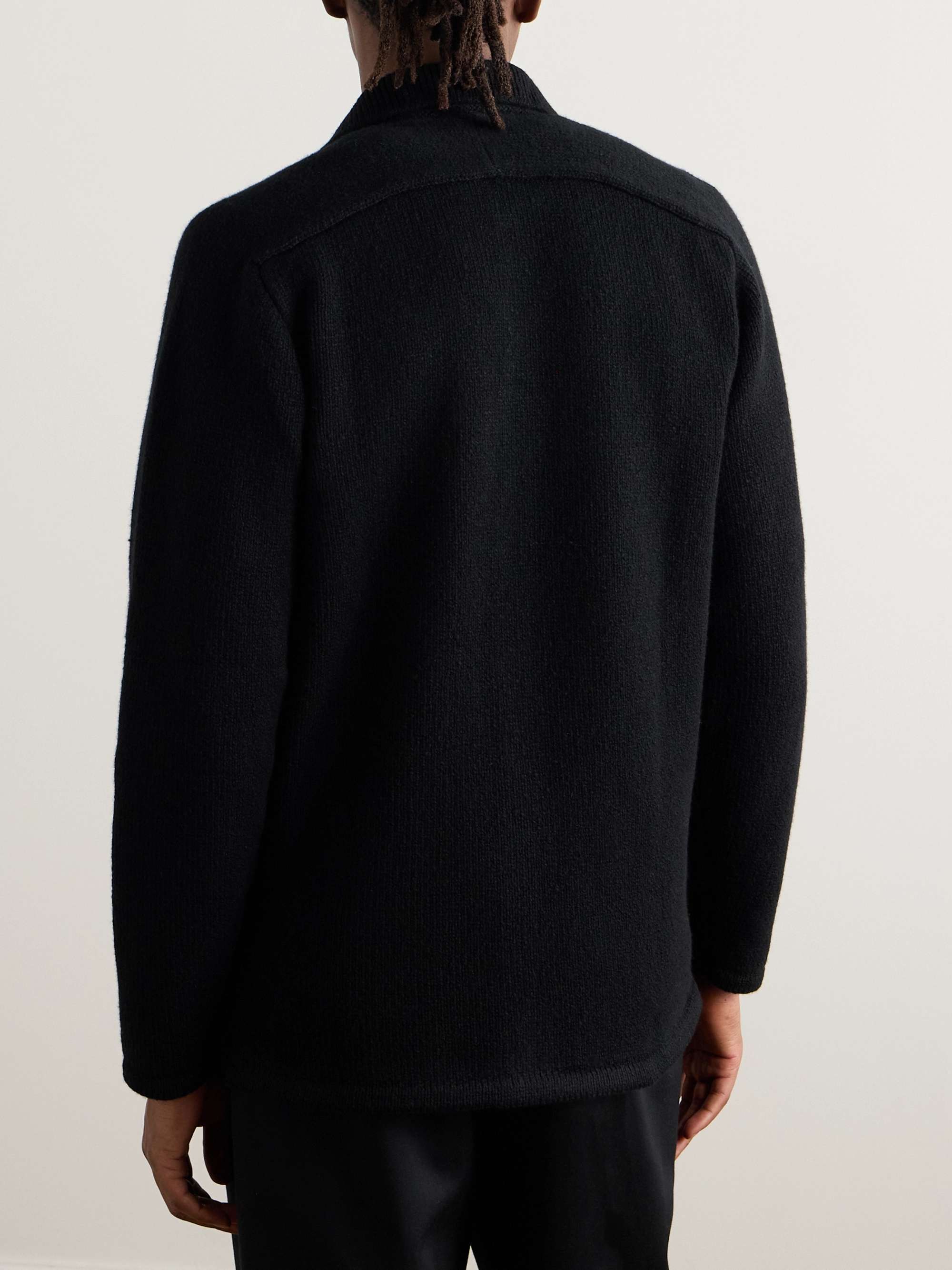 INIS MEÁIN Carpenter's Donegal Merino Wool and Cashmere-Blend Cardigan