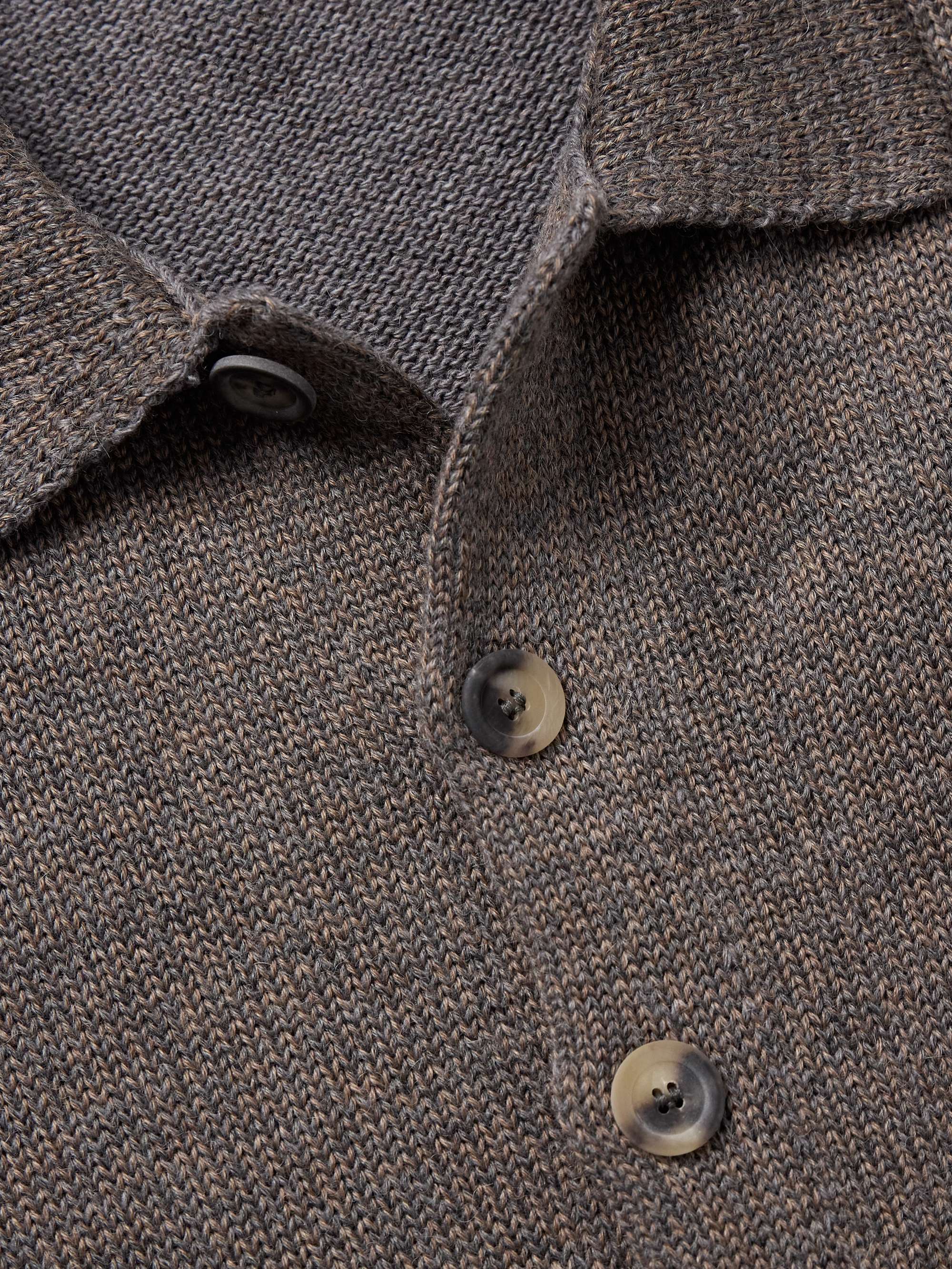INIS MEÁIN Merino Wool, Alpaca and Silk-Blend Cardigan