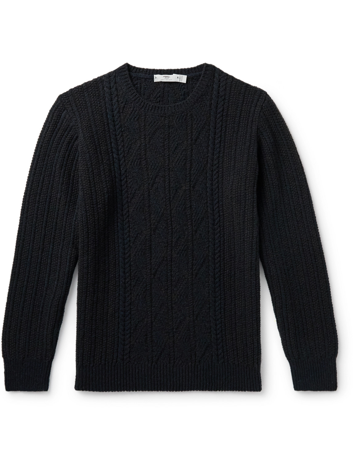 Inis Meáin Aran-Knit Merino Wool and Cashmere-Blend Sweater