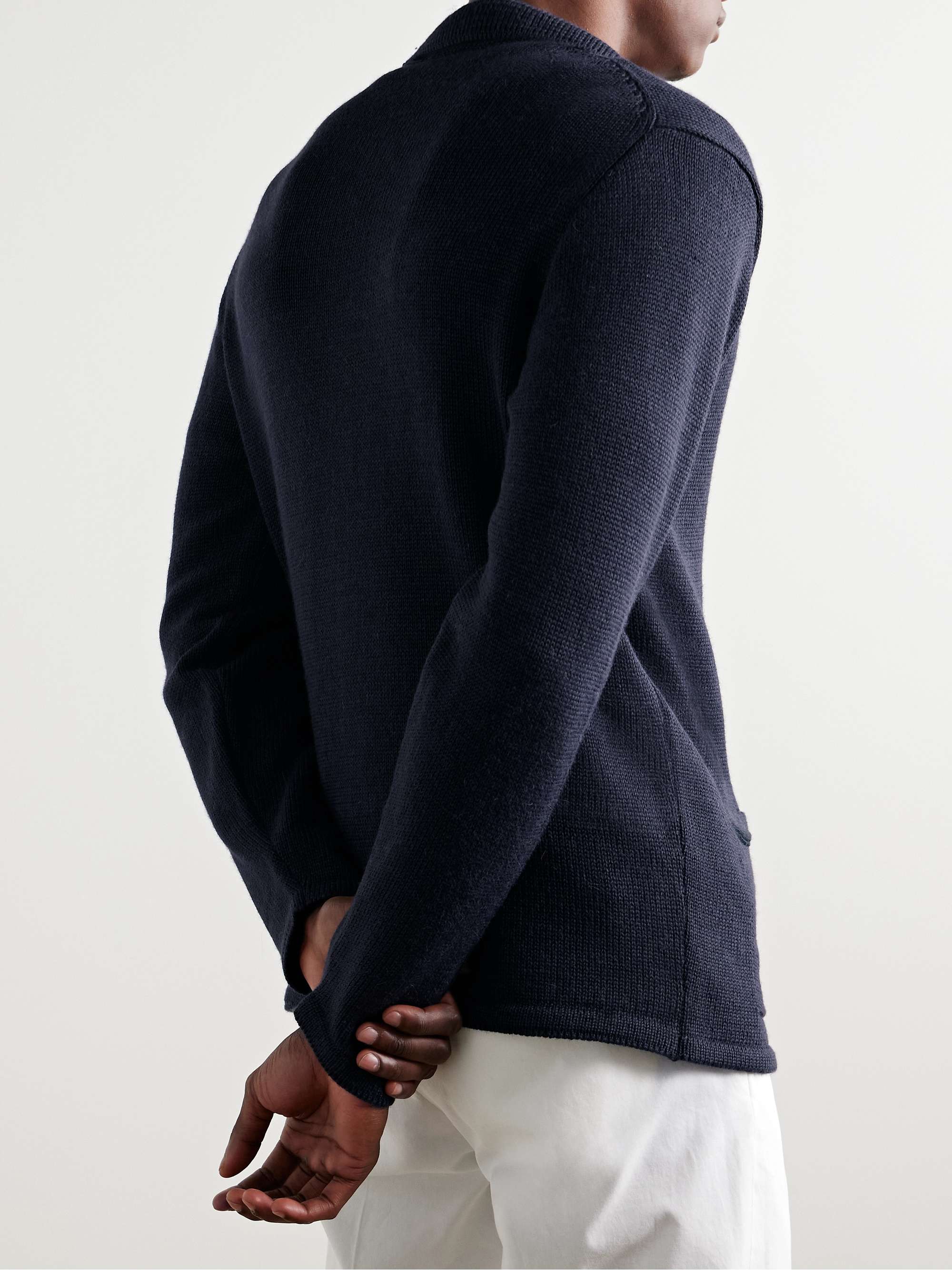 INIS MEÁIN Pub Merino Wool, Alpaca and Silk-Blend Jacket