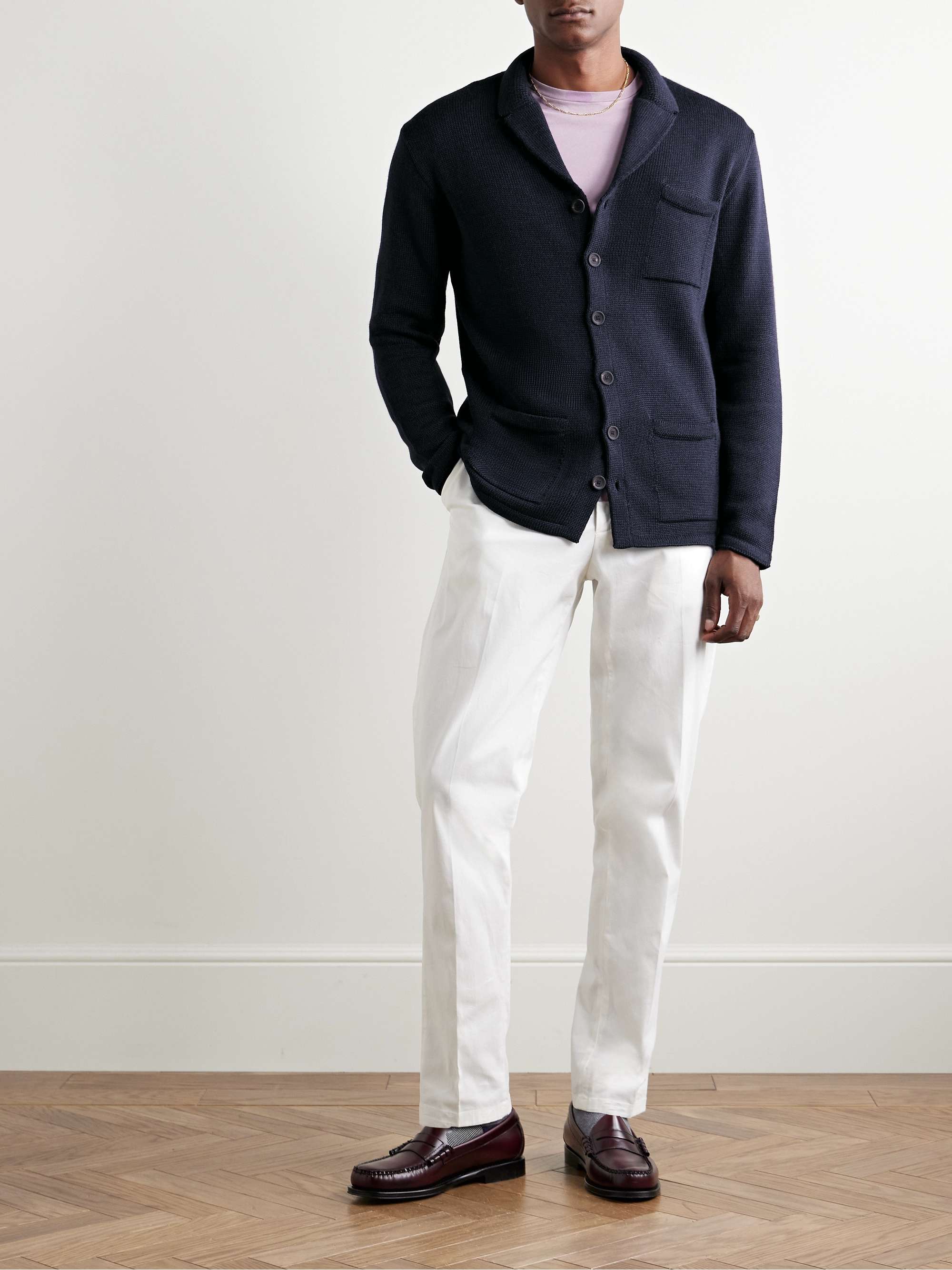 INIS MEÁIN Pub Merino Wool, Alpaca and Silk-Blend Jacket