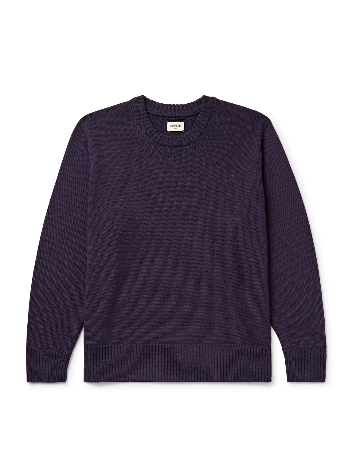Bode Juniper Merino Wool Sweater In Purple