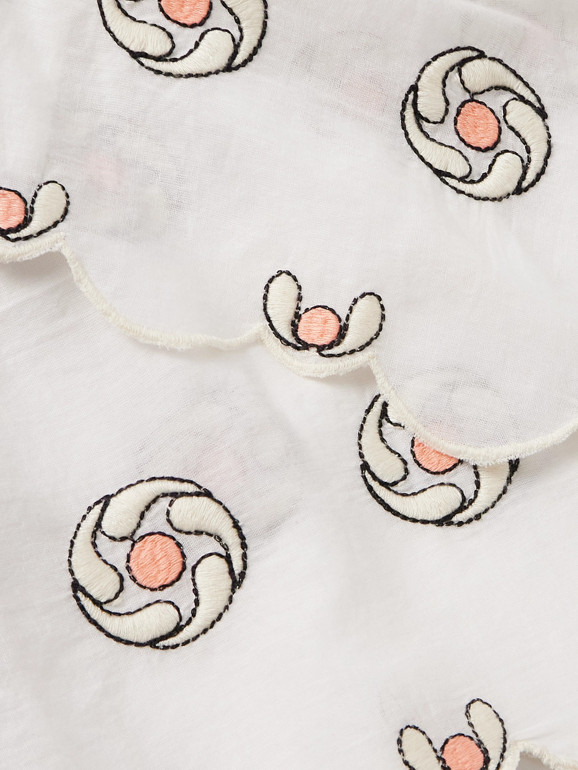 Bode White Floral Aperture Short Sleeve Shirt