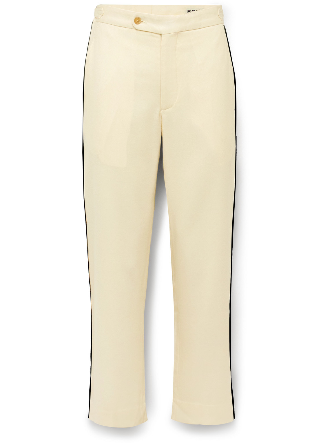 Player Straight-Leg Bead-Embellished Felted Wool-Blend Twill Trousers