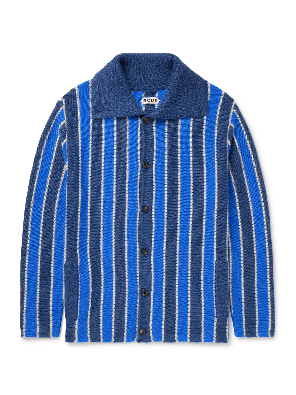 Striped Superkid Mohair-Blend Cardigan