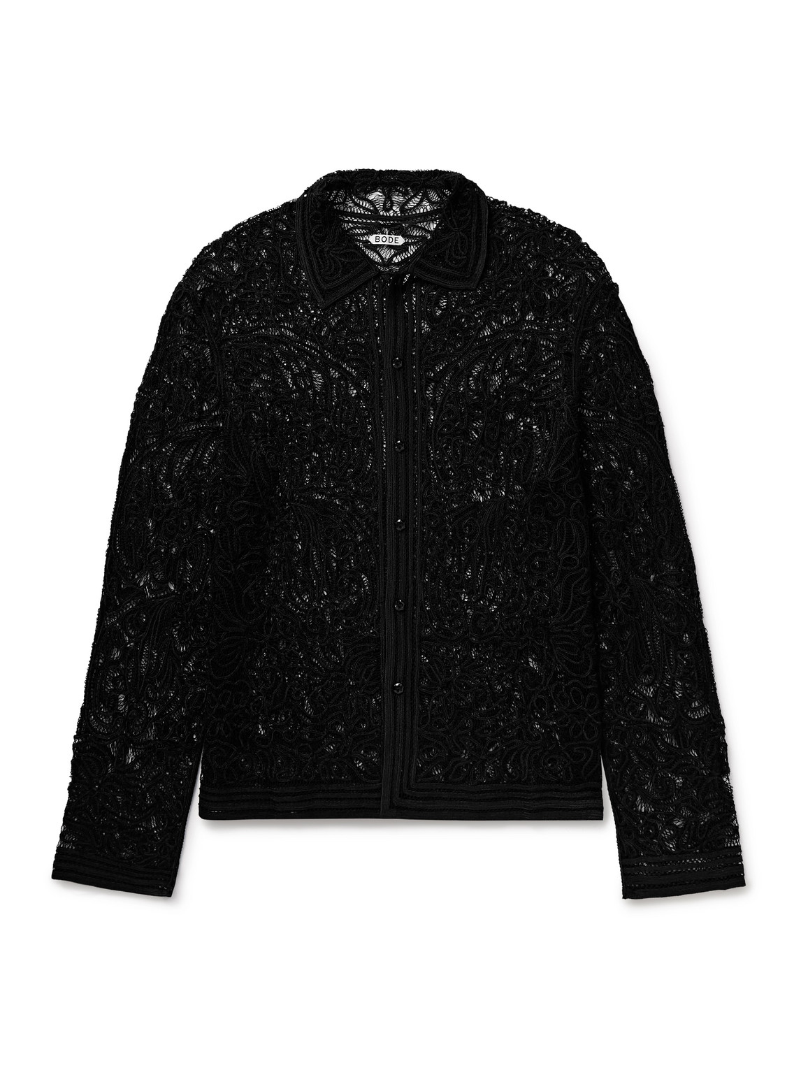 Bode Lace Shirt In Black
