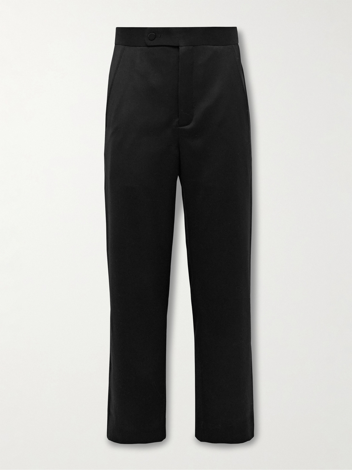 BODE Straight-Leg Satin-Trimmed Wool Barathea Tuxedo Trousers - Men