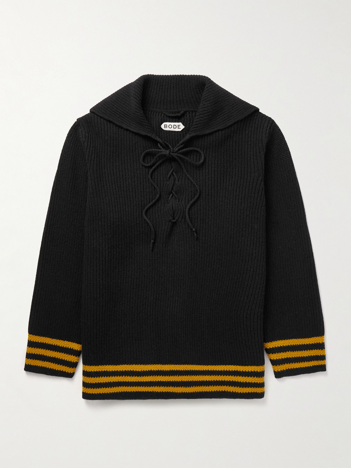 BODE Deck triped Ribbed Wool weater - Men