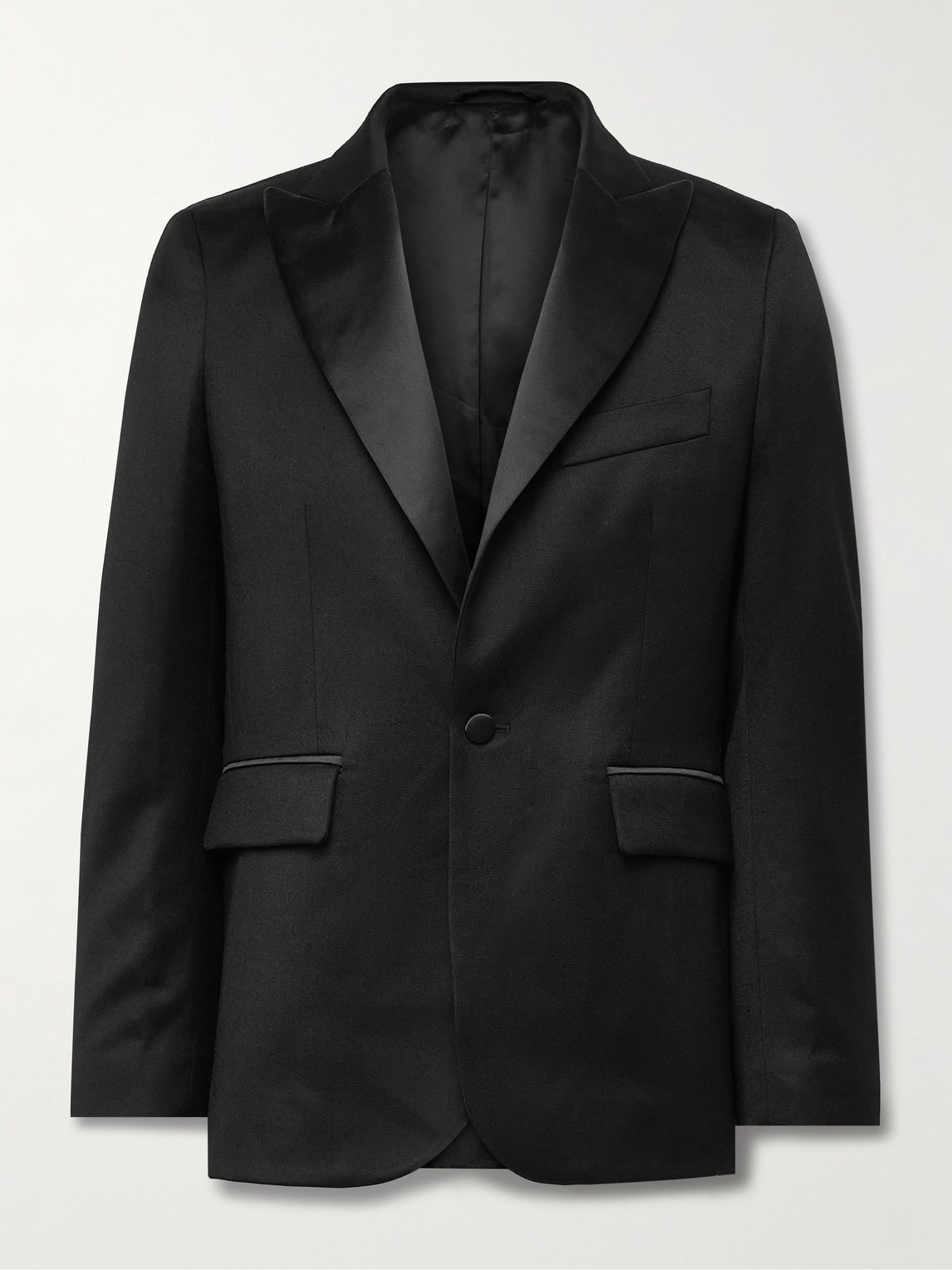 BODE Silk-Satin Trimmed Wool Barathea Tuxedo Jacket - Men