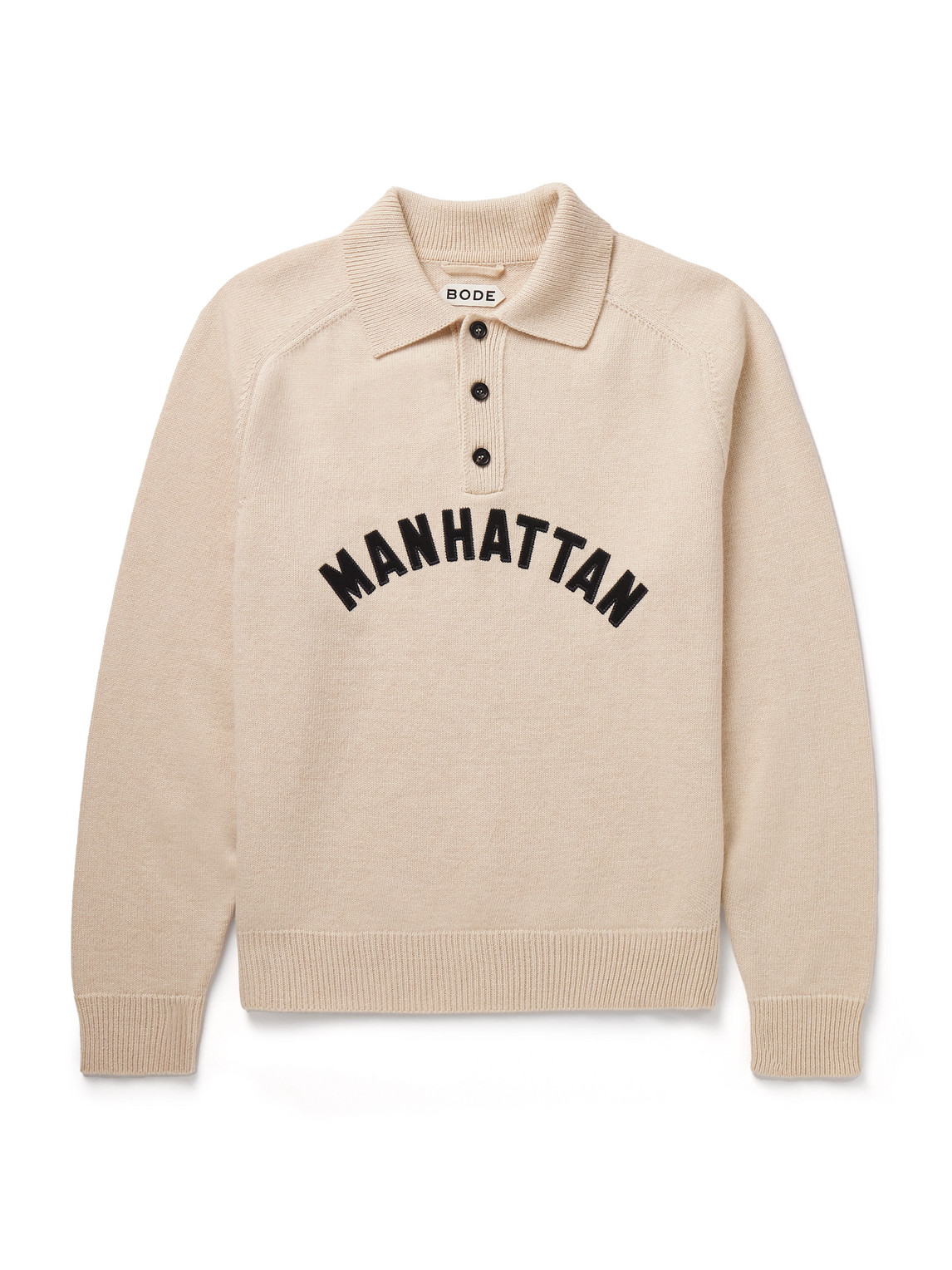 Manhattan Appliquéd Wool Polo Shirt