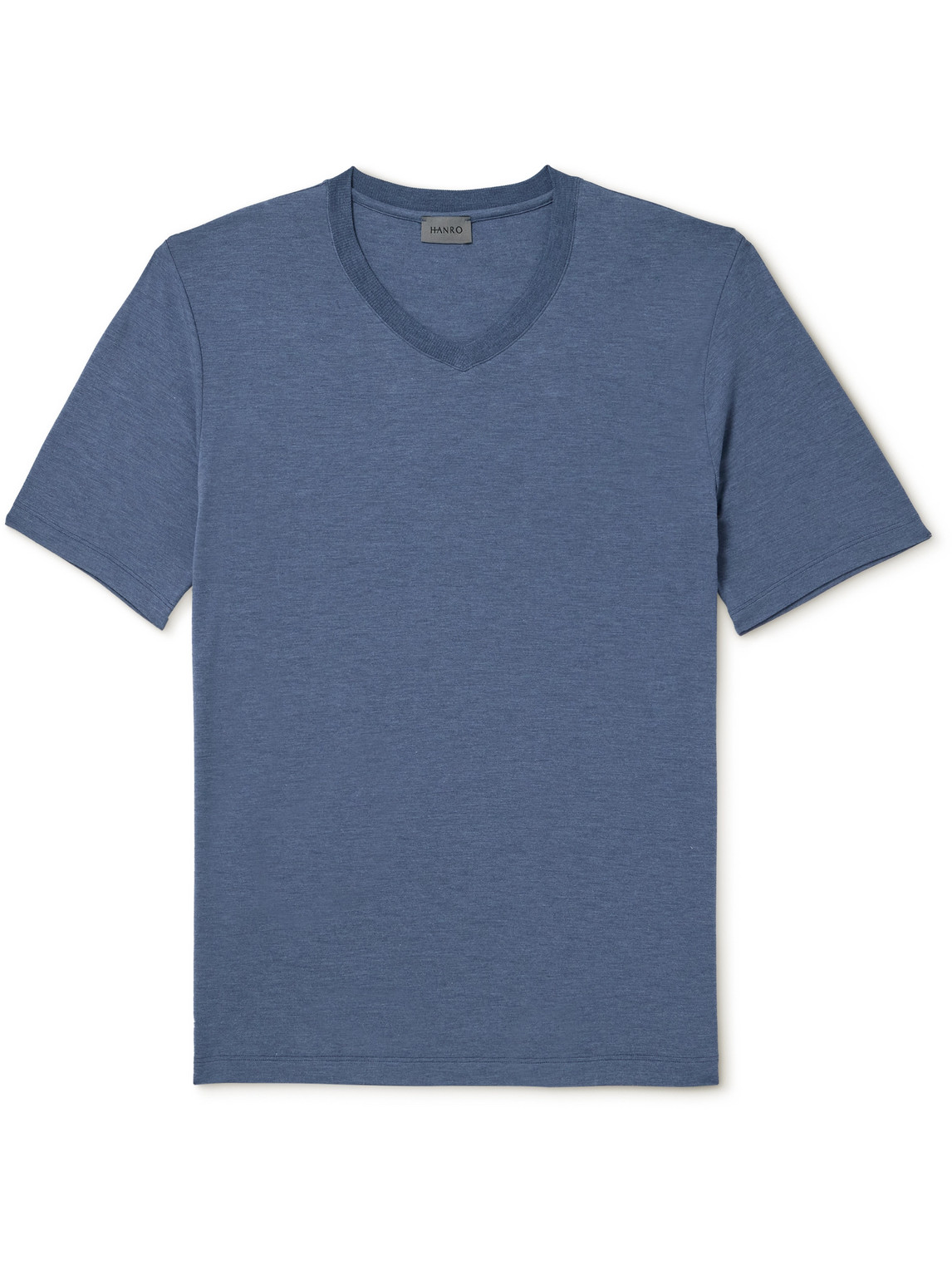 HANRO - Stretch-Jersey T-Shirt - Men - Blue - S