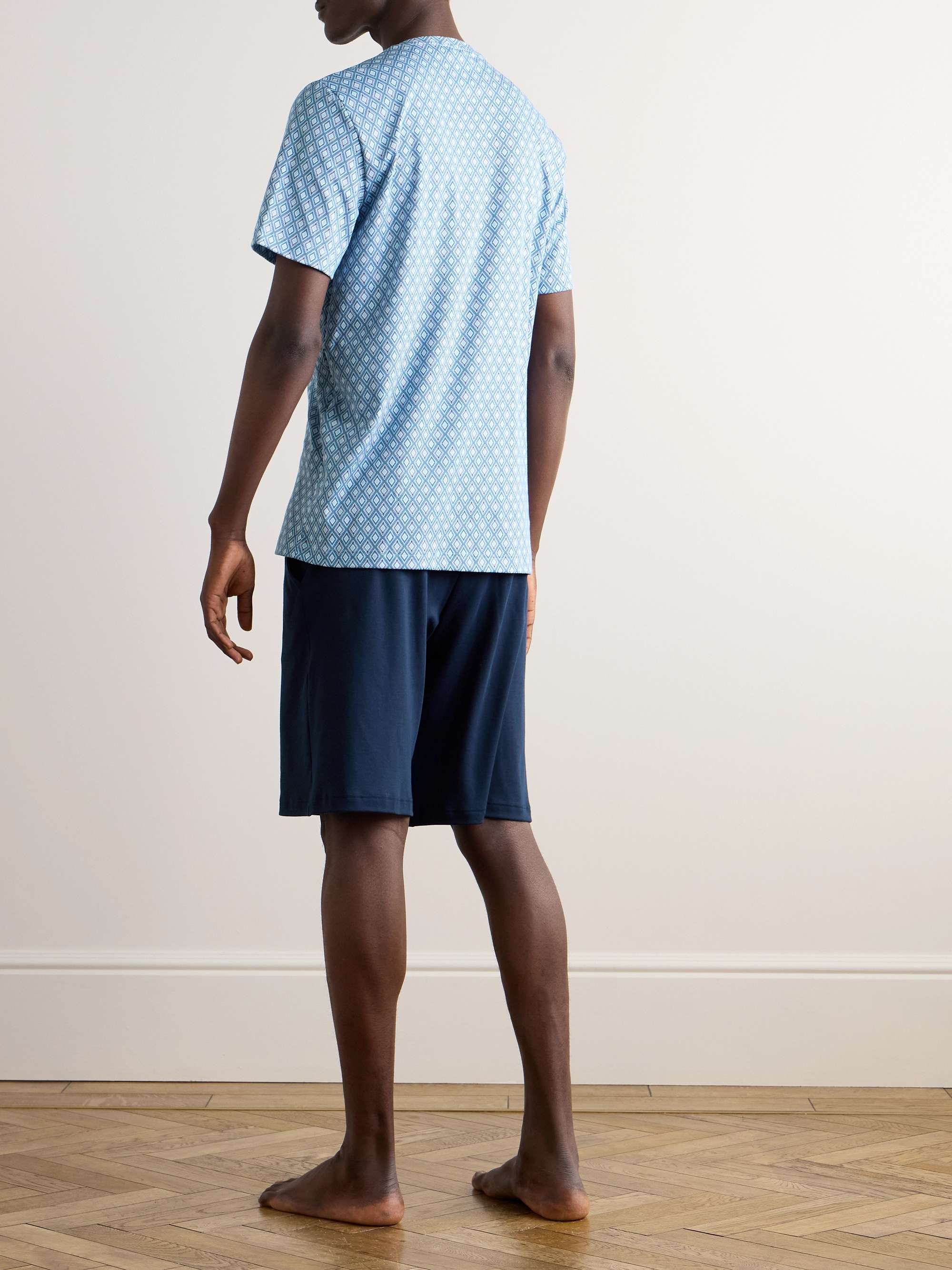 HANRO Night & Day Printed Cotton-Jersey Pyjama Set