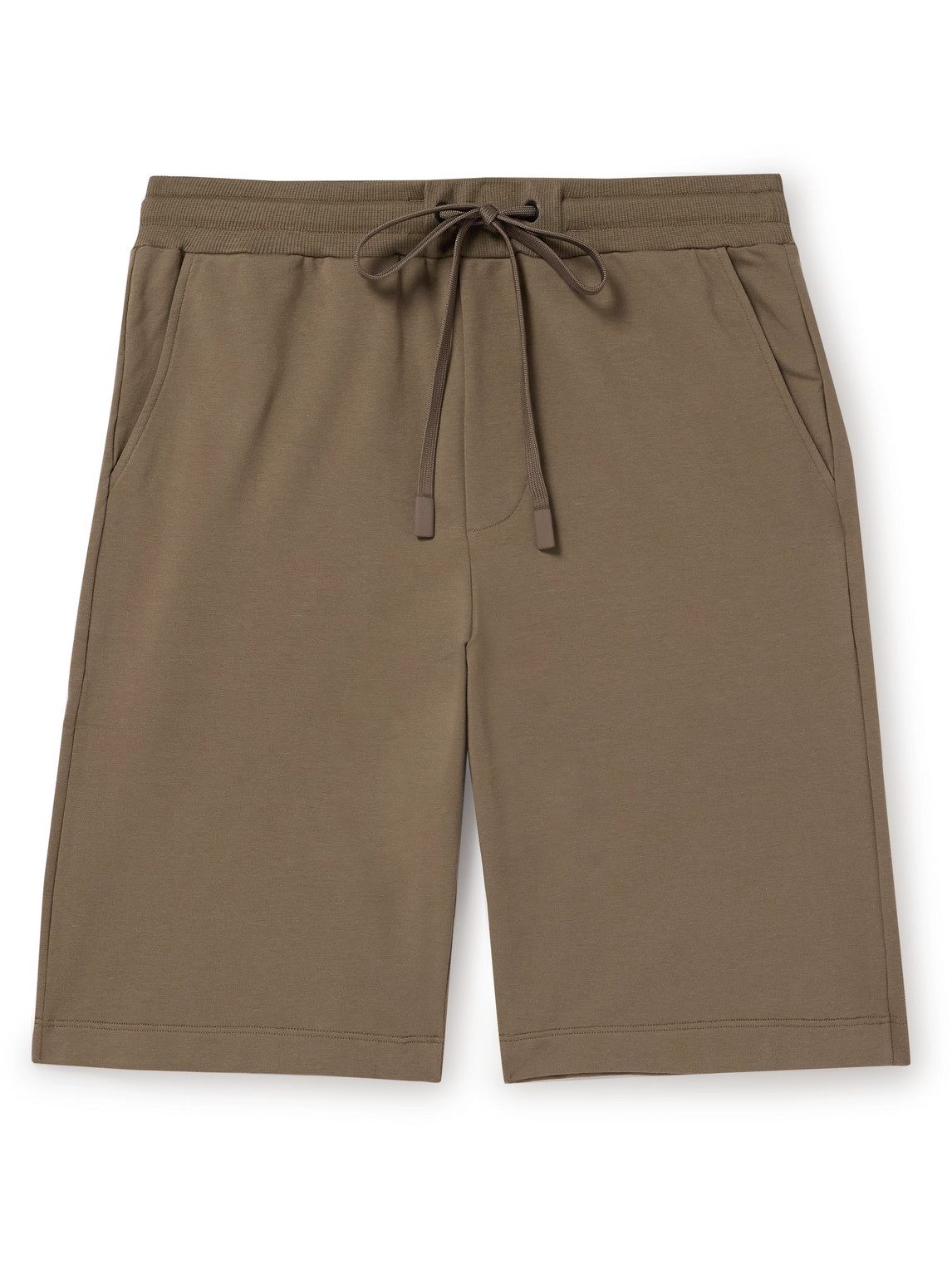 Natural Living Straight-Leg Stretch-Cotton Jersey Drawstring Shorts