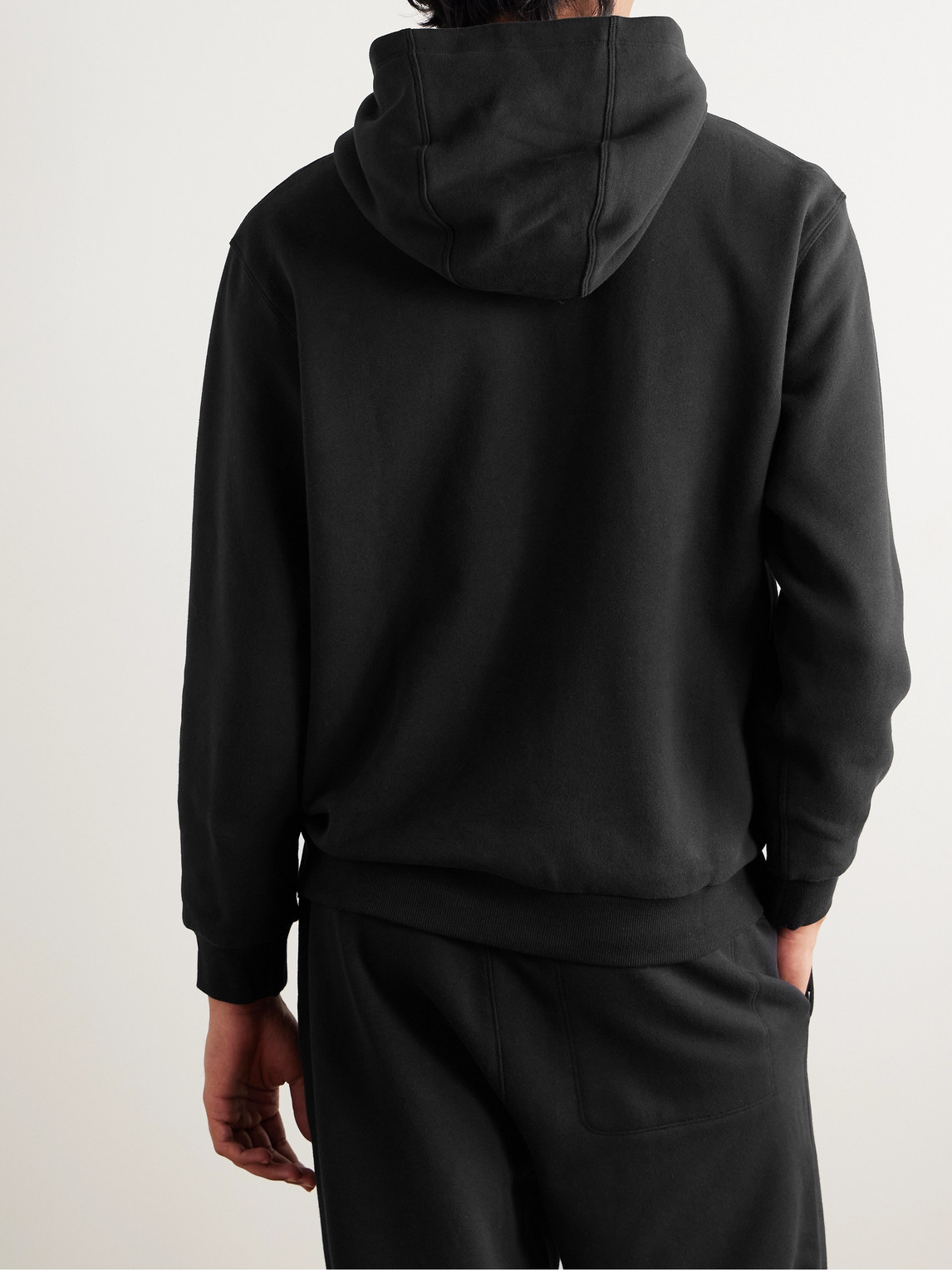 Lululemon Steady State Cotton-blend Jersey Hoodie In Black