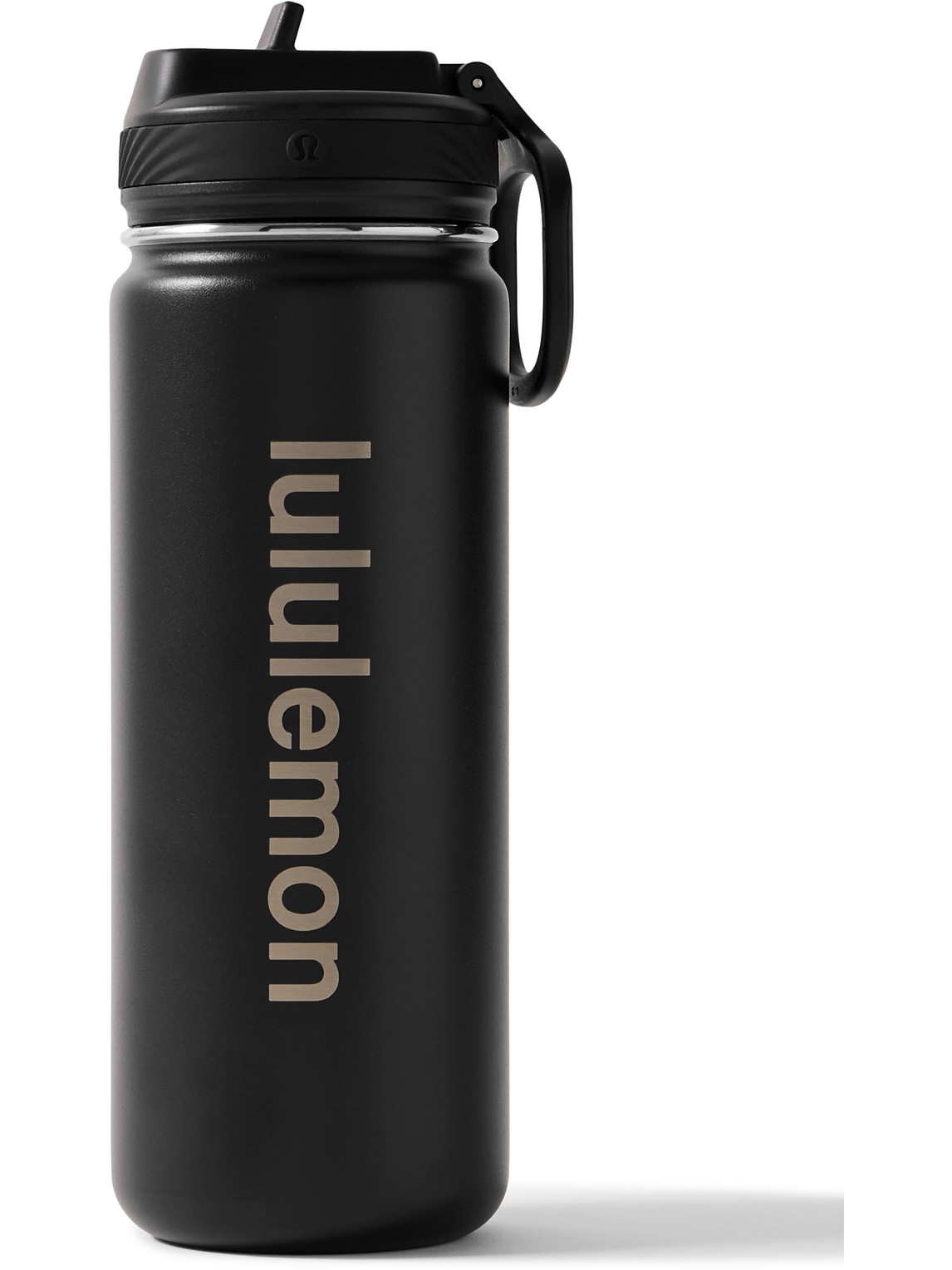 Lululemon Back To Life Logo-print Stainless Steel Water Bottle, 530ml In Black