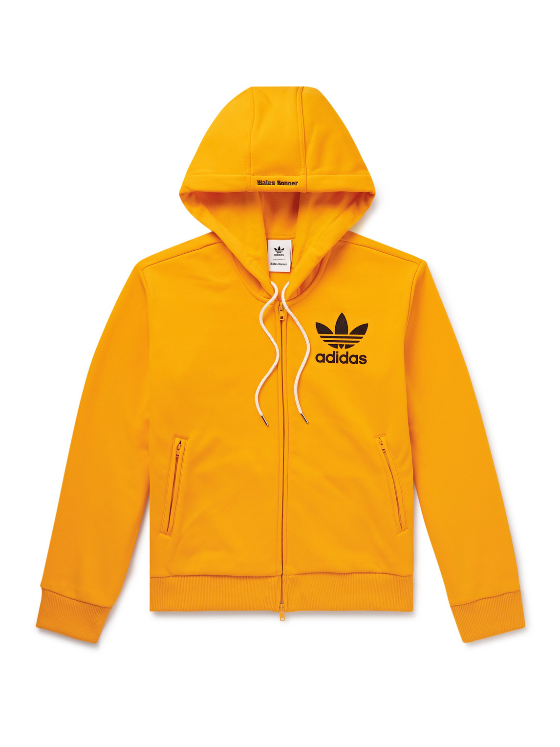 Wales Bonner Logo-Print Recycled-Jersey Zip-Up Hoodie
