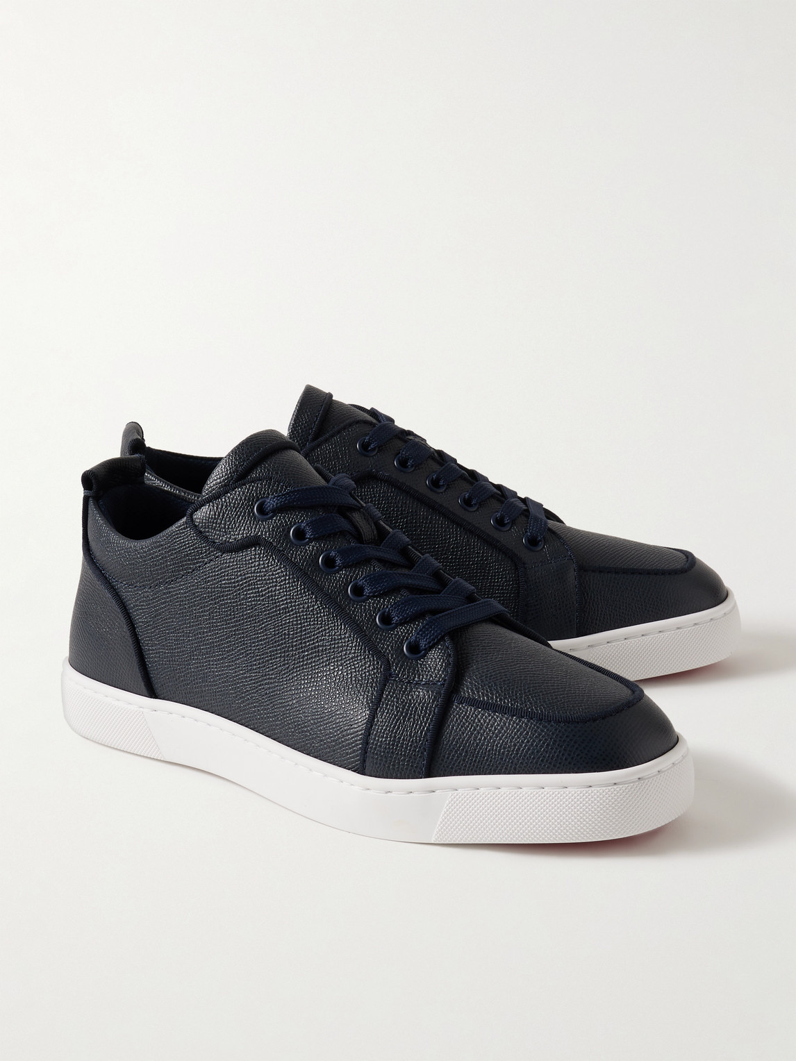 Christian Louboutin Rantulow Orlato Cross-grain Leather Sneakers In Blue