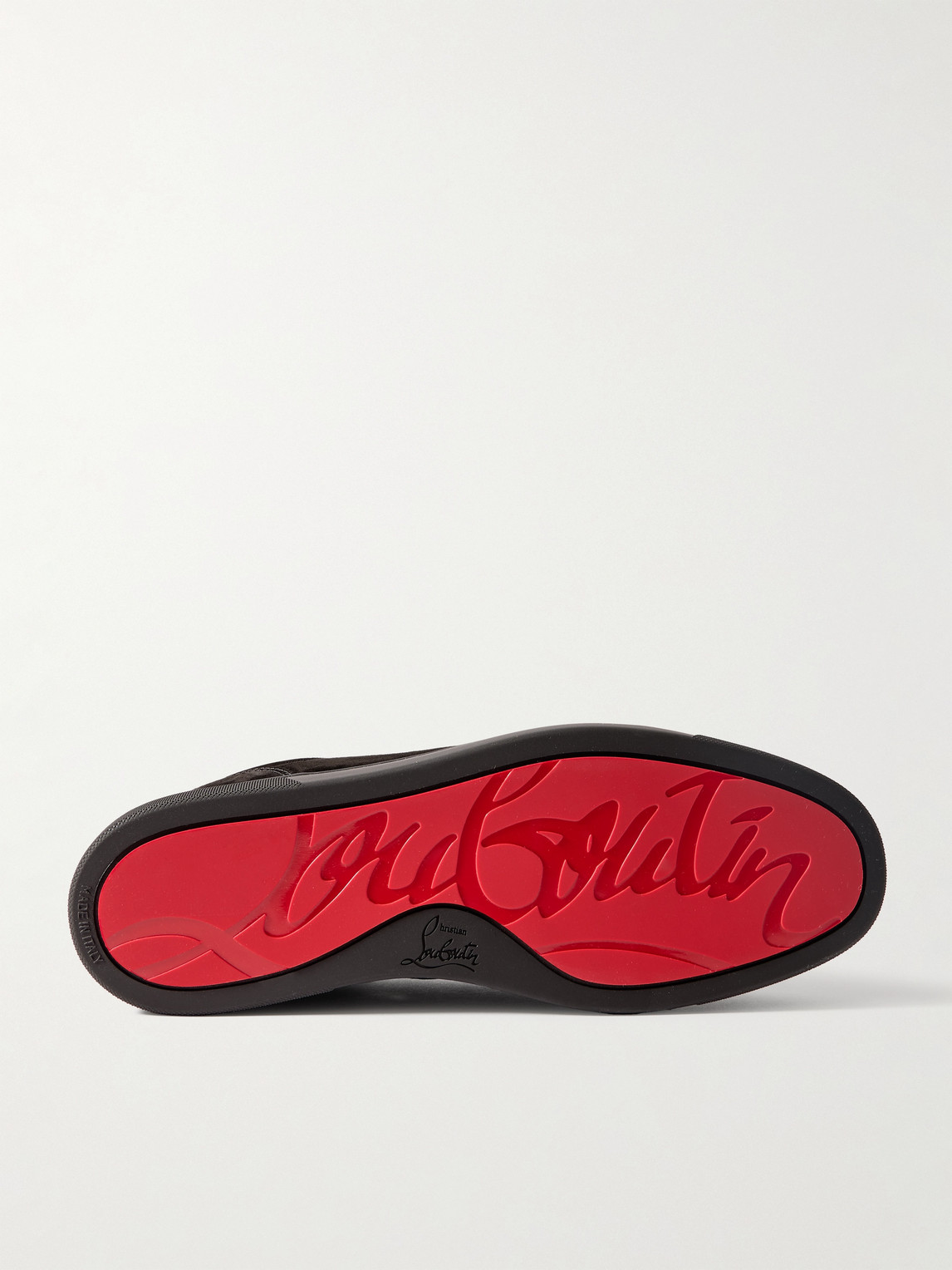 Christian Louboutin Louis Junior Suede Sneakers In Black
