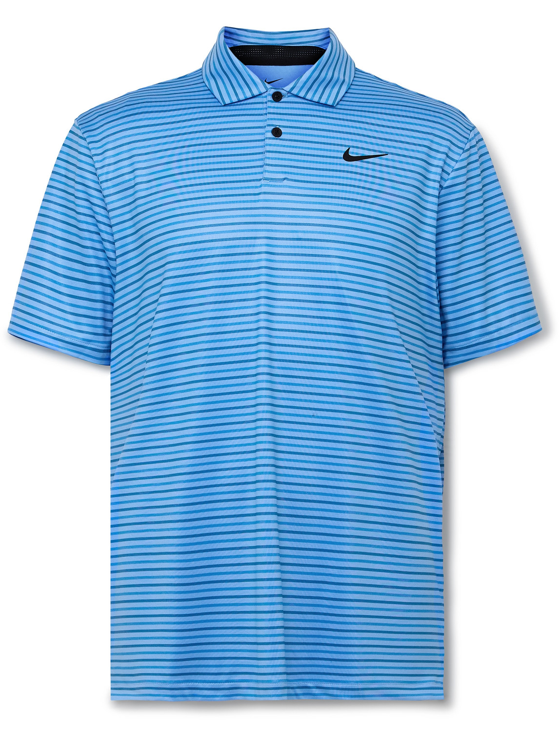 Nike Tour Striped Dri-fit Golf Polo Shirt In Blue