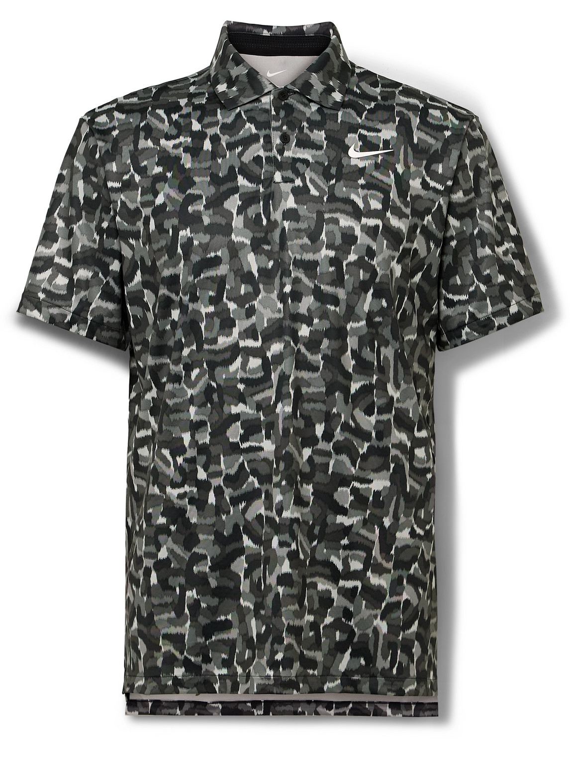 Nike Tour Printed Dri-fit Golf Polo Shirt In Gray