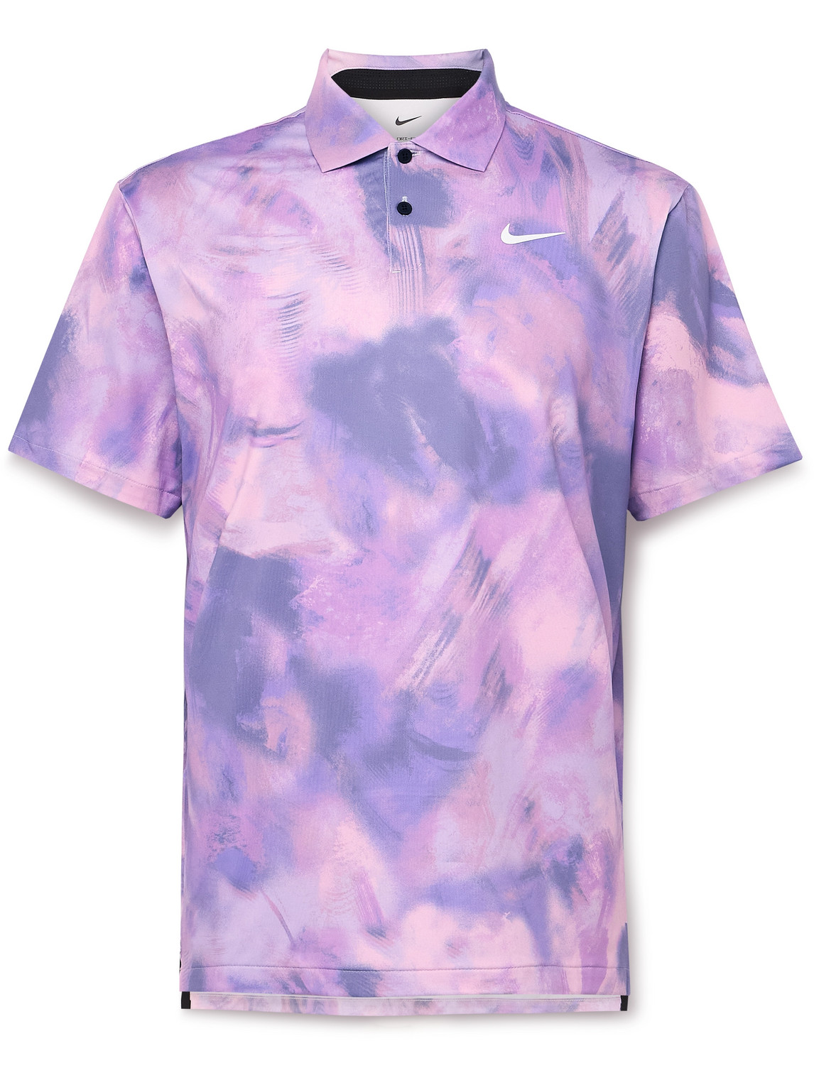 Nike Tour Printed Dri-fit Golf Polo Shirt In Purple