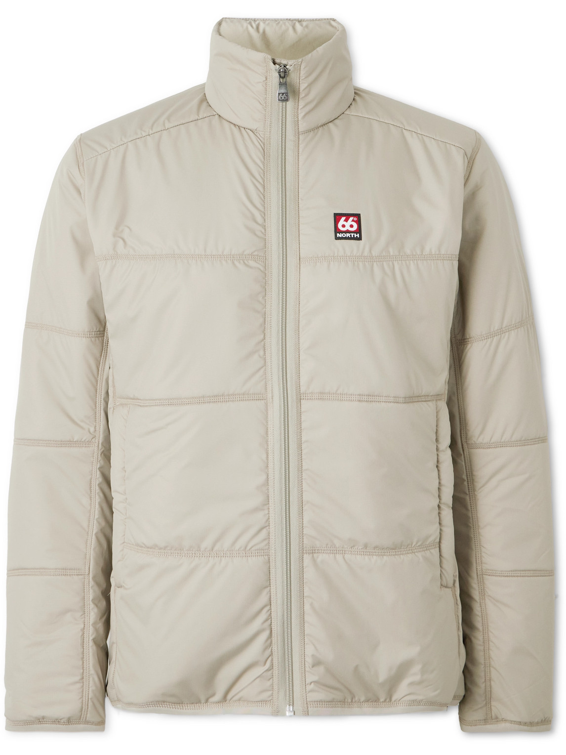 Shop 66 North Vatnajökull Quilted Padded Recycled-shell Jacket In Brown