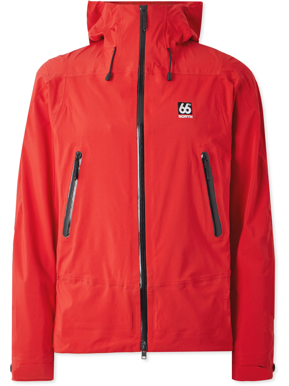 66 North Snaefell Polartec® Neoshell® Hooded Jacket In Red