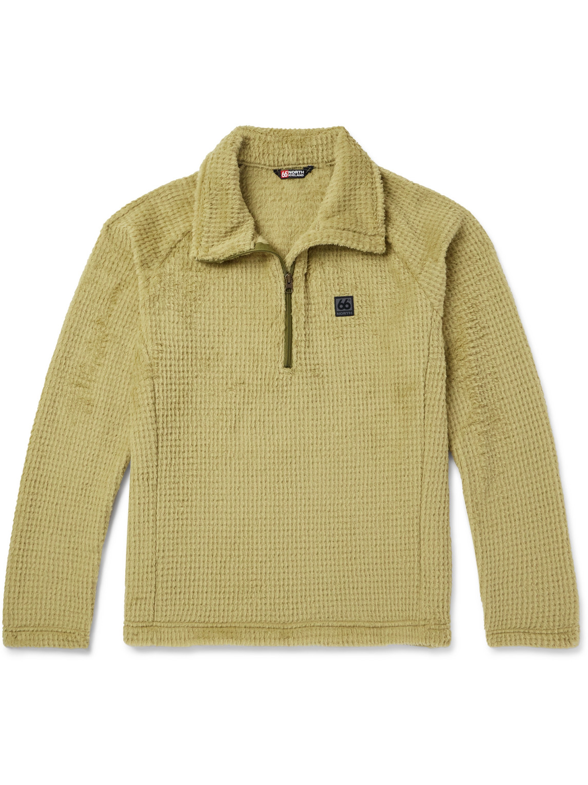 66 North Hrannar Logo-Appliquéd Waffle-Knit Polartec® Alpha® Half-Zip Sweatshirt