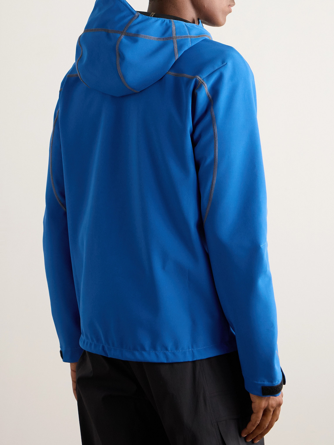 Shop 66 North Vatnajökull Logo-embroidered Polartec® Power Shield® Pro Hooded Jacket In Blue