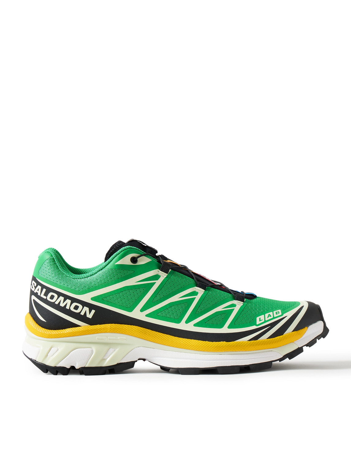 Shop Salomon Xt-6 Mesh And Rubber Sneakers In Green