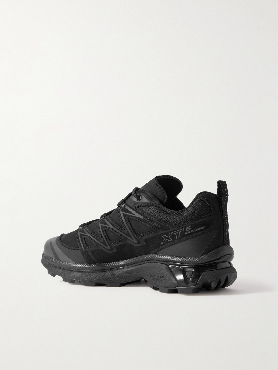 SALOMON XT-6 EXPANSE LEATHER AND SUEDE-TRIMMED NUBUCK AND MESH SNEAKERS