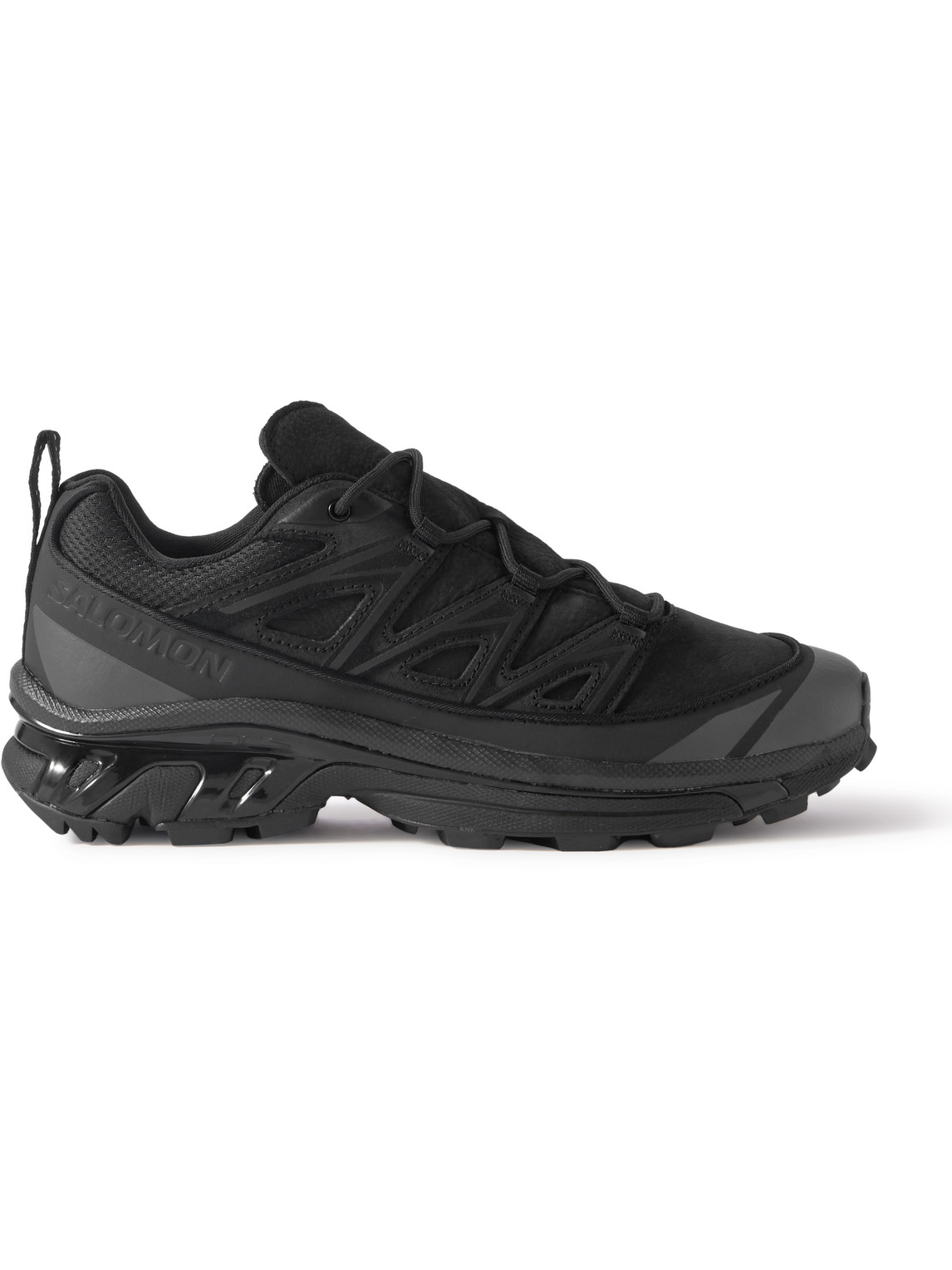 SALOMON XT-6 EXPANSE LEATHER AND SUEDE-TRIMMED NUBUCK AND MESH SNEAKERS
