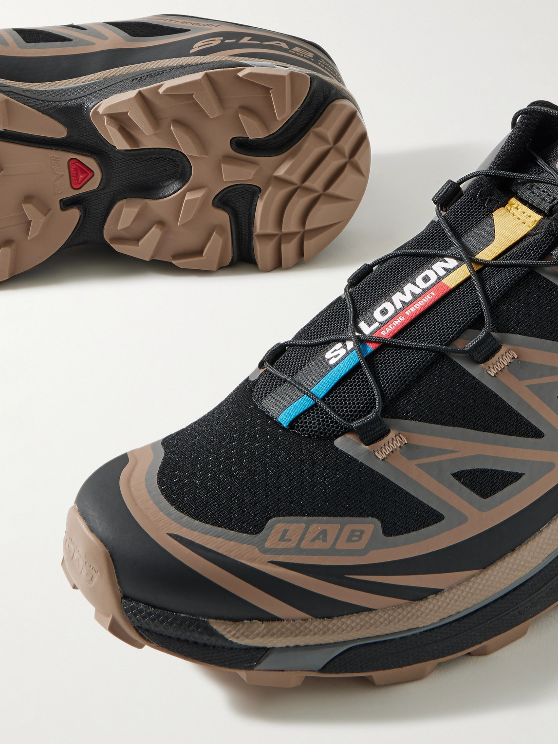 Salomon Mesh Upper Rubber Sole Sneakers Slip-on In Multi