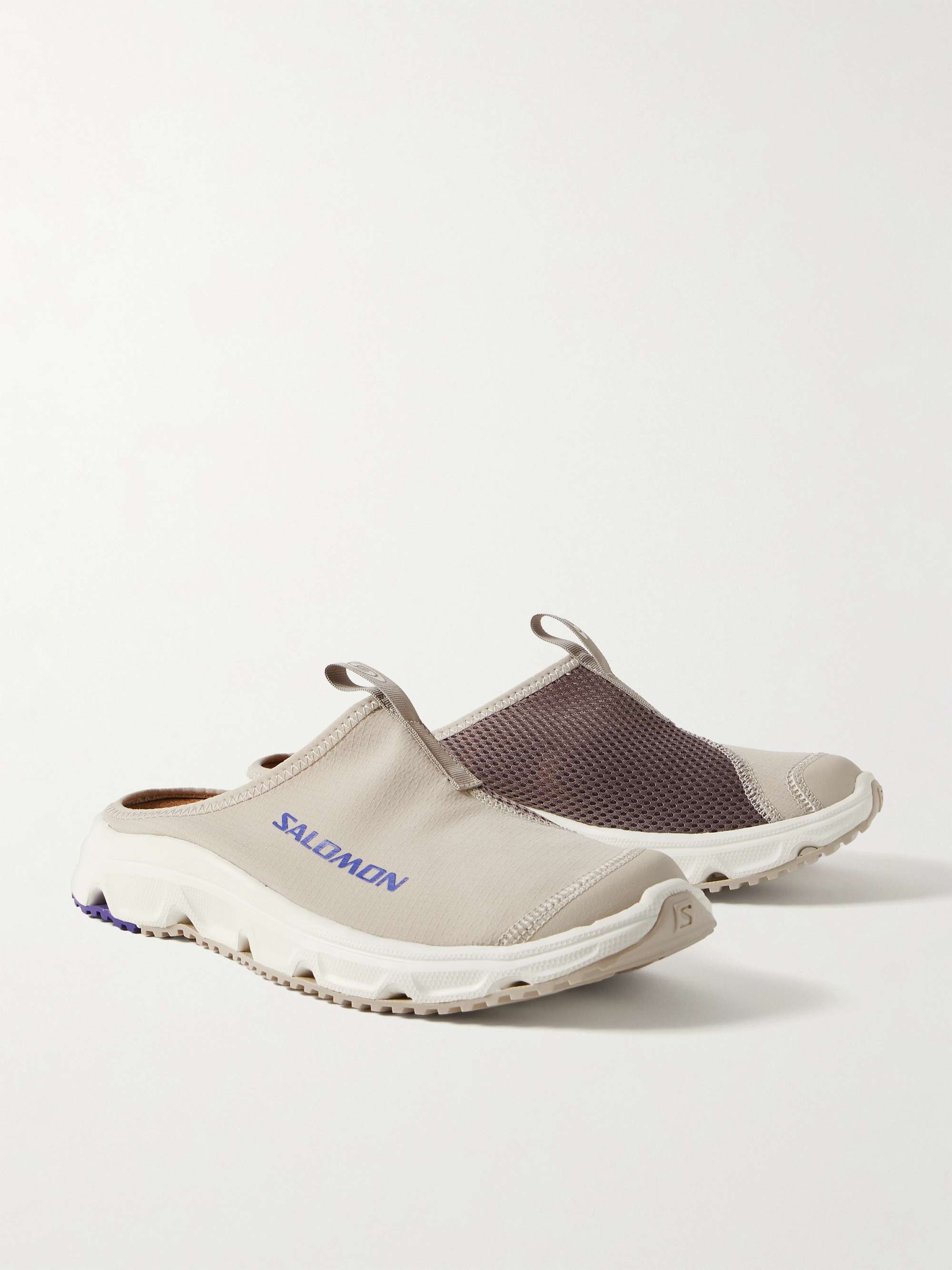 SALOMON RX Slide 3.0 Leather-Trimmed Ripstop and Mesh Slip